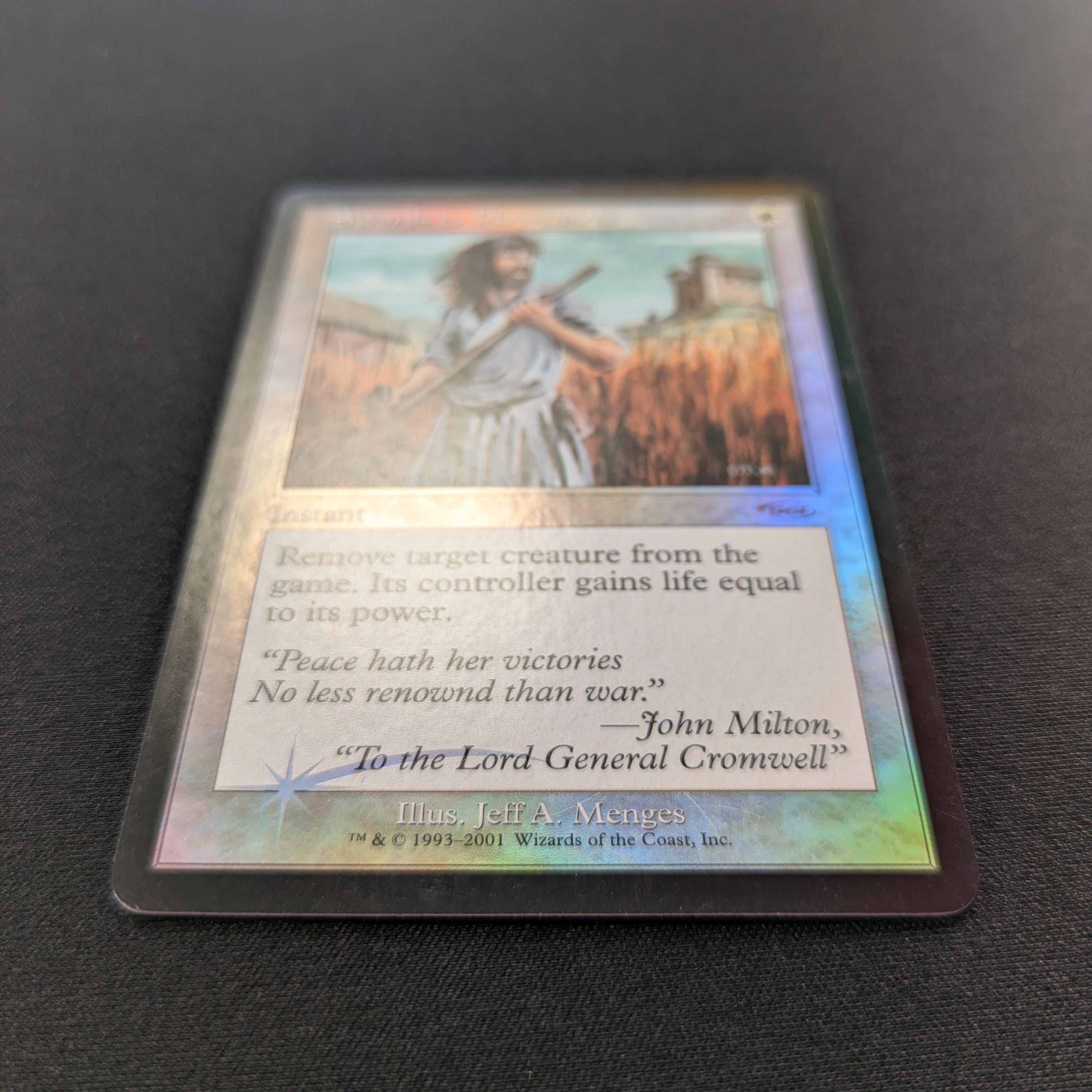 MTG Singles - [FOIL] Swords to Plowshares - Friday Night Magic Promos - EX - 