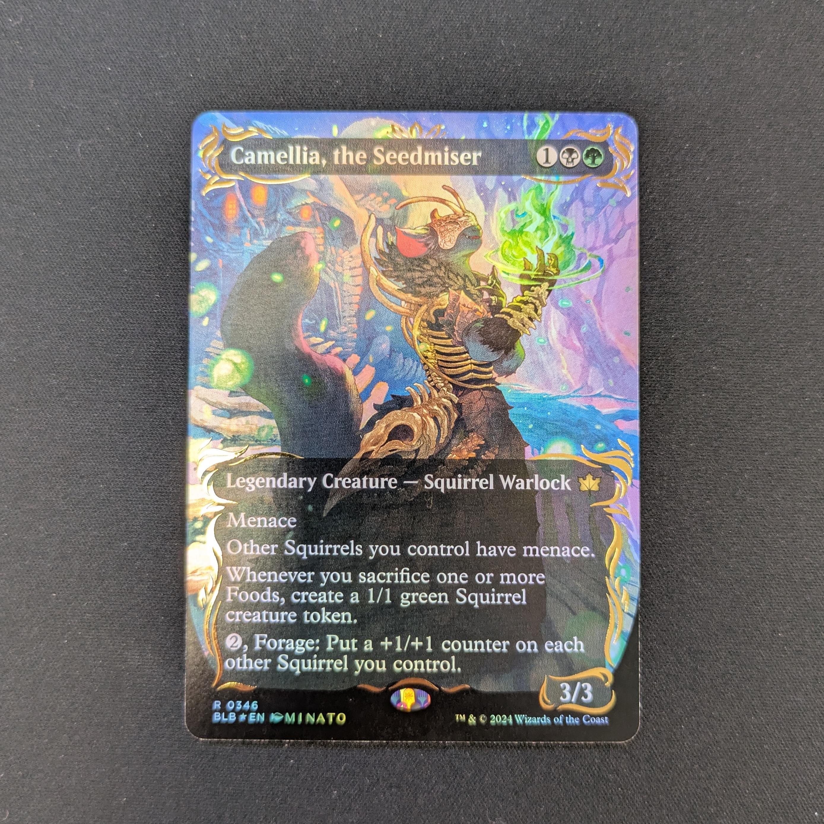 [FOIL] Camellia, the Seedmiser (Raised Foil) - Bloomburrow: Extras - NM