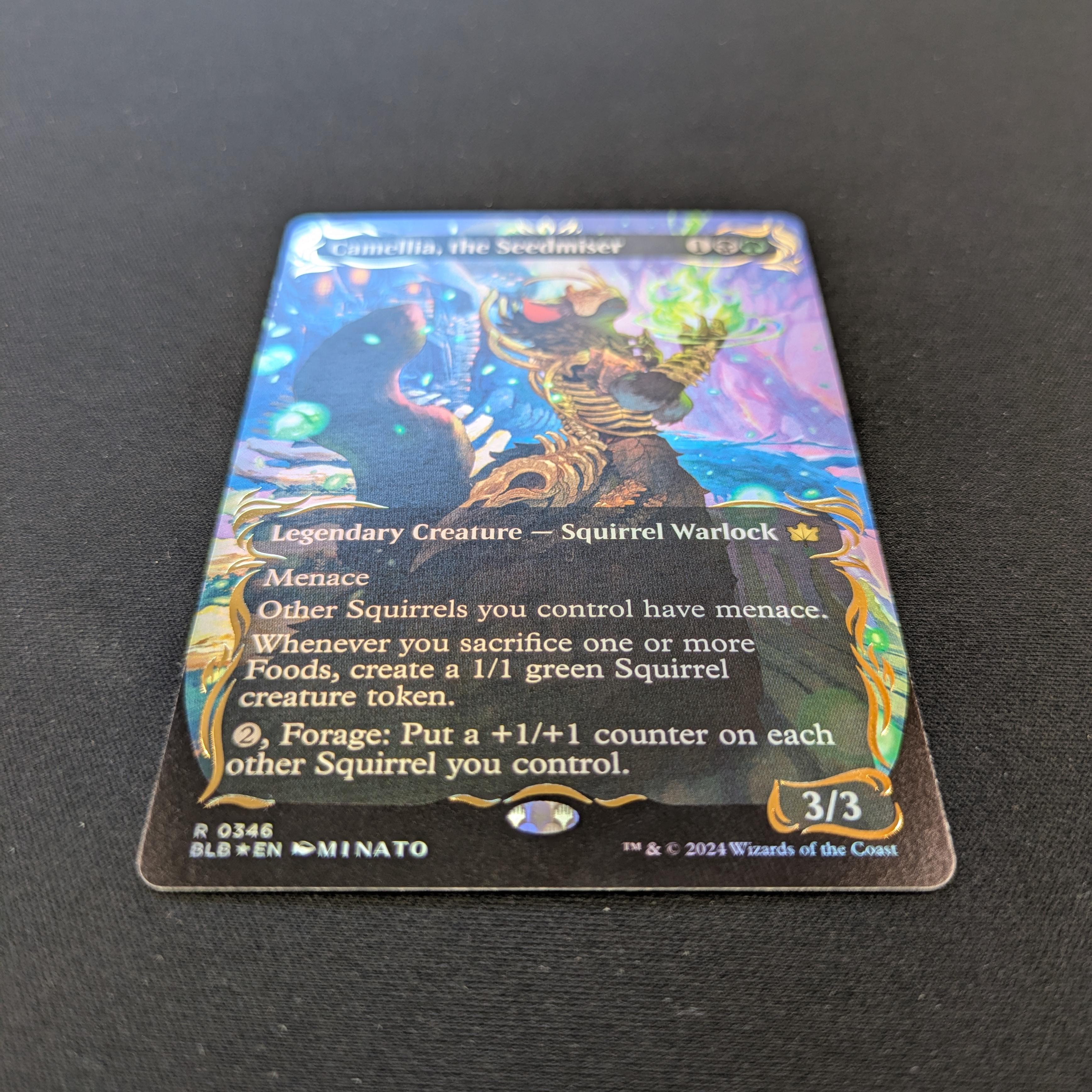 [FOIL] Camellia, the Seedmiser (Raised Foil) - Bloomburrow: Extras - NM