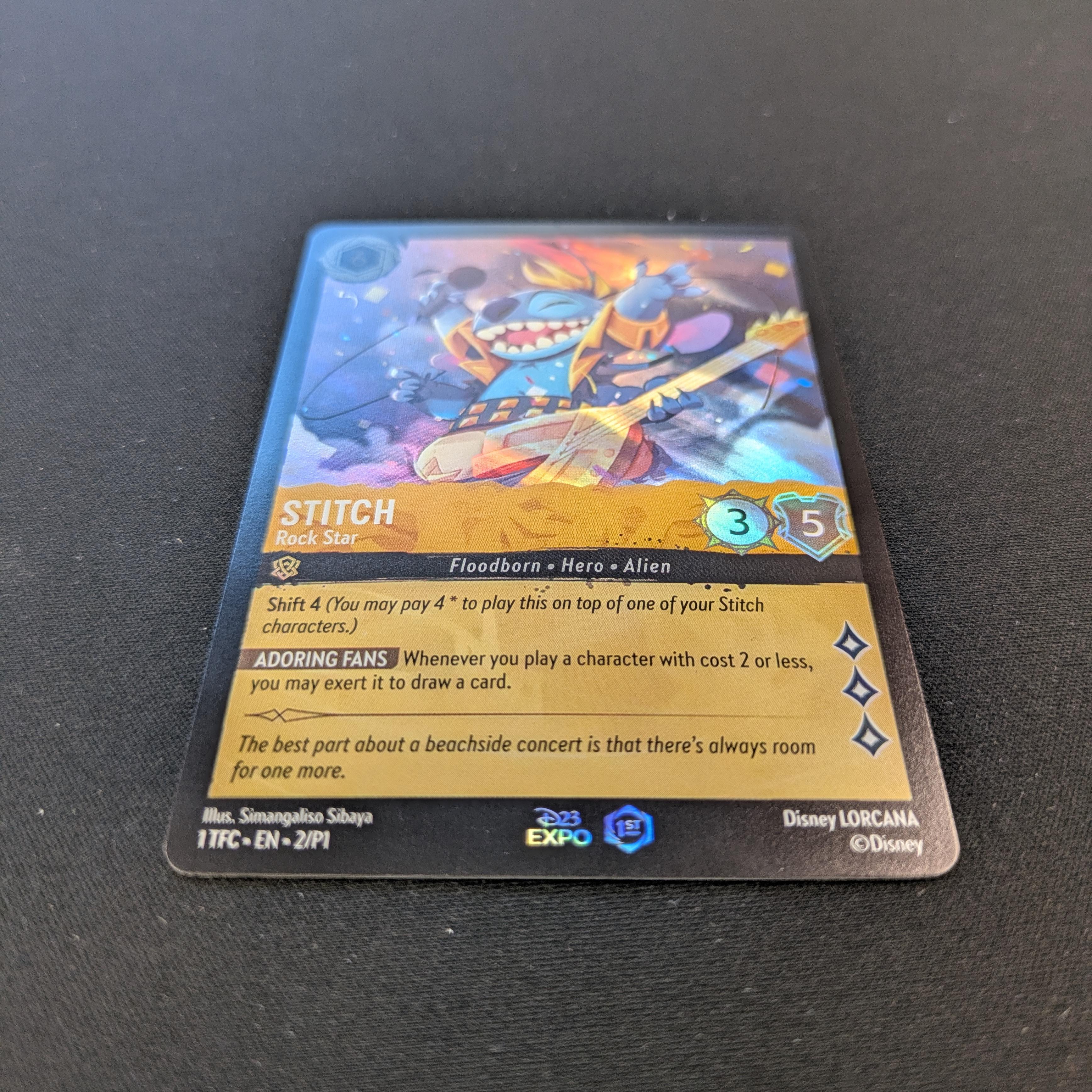 Lorcana Singles - Stitch - Rock Star (D23 Expo) - - Promos Year 1 - NM - 