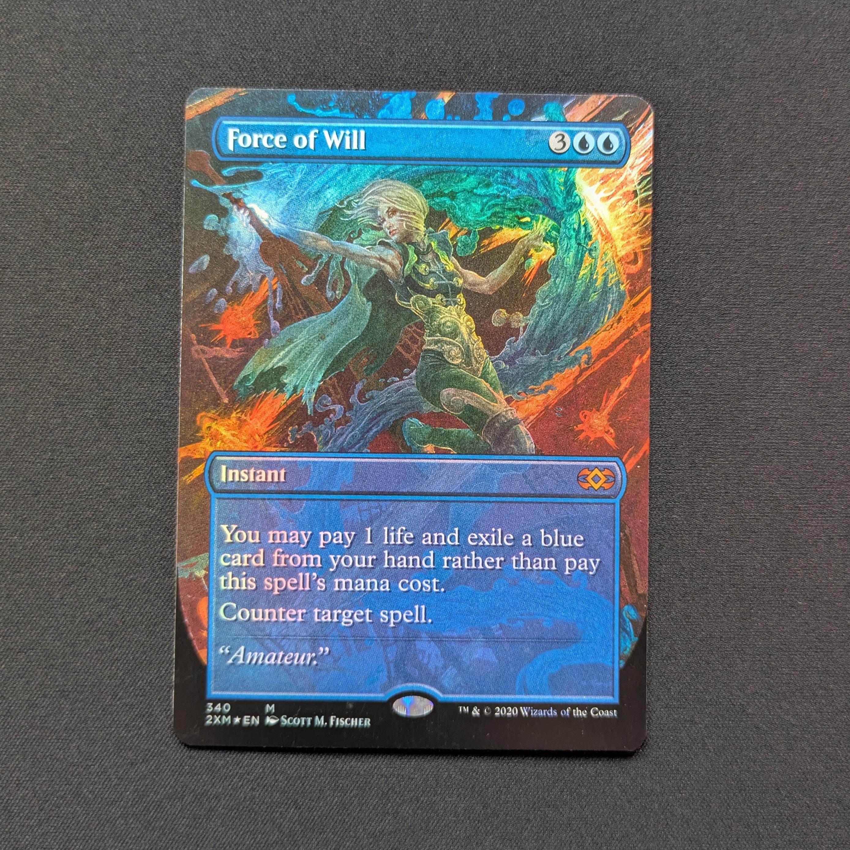 MTG Singles - [FOIL] Force of Will - Double Masters: Extras - EX - 