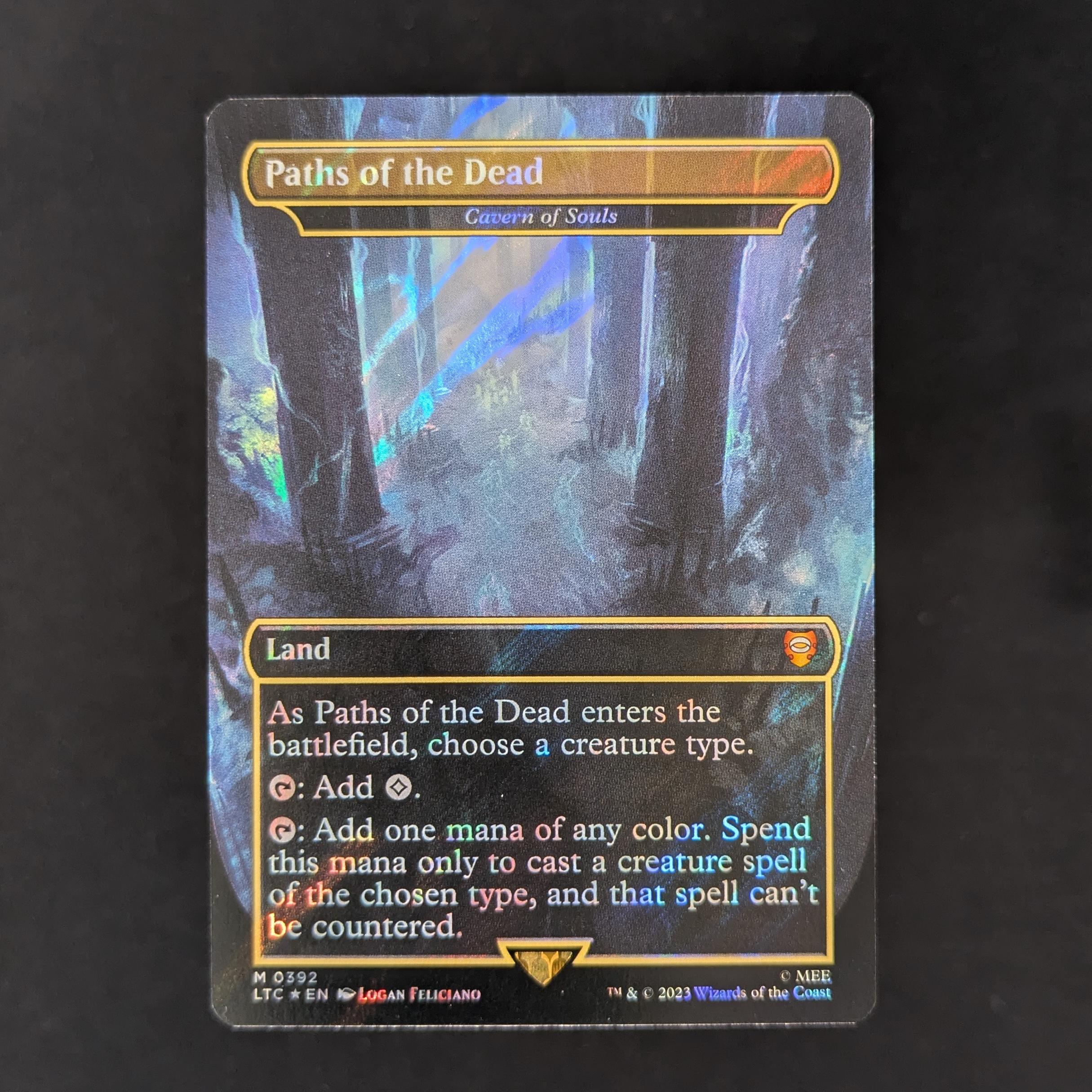 MTG Singles - [FOIL] Cavern of Souls (Surge Foil) - Commander: The Lord of the Rings: Tales of Middle-earth: Extras - NM - 