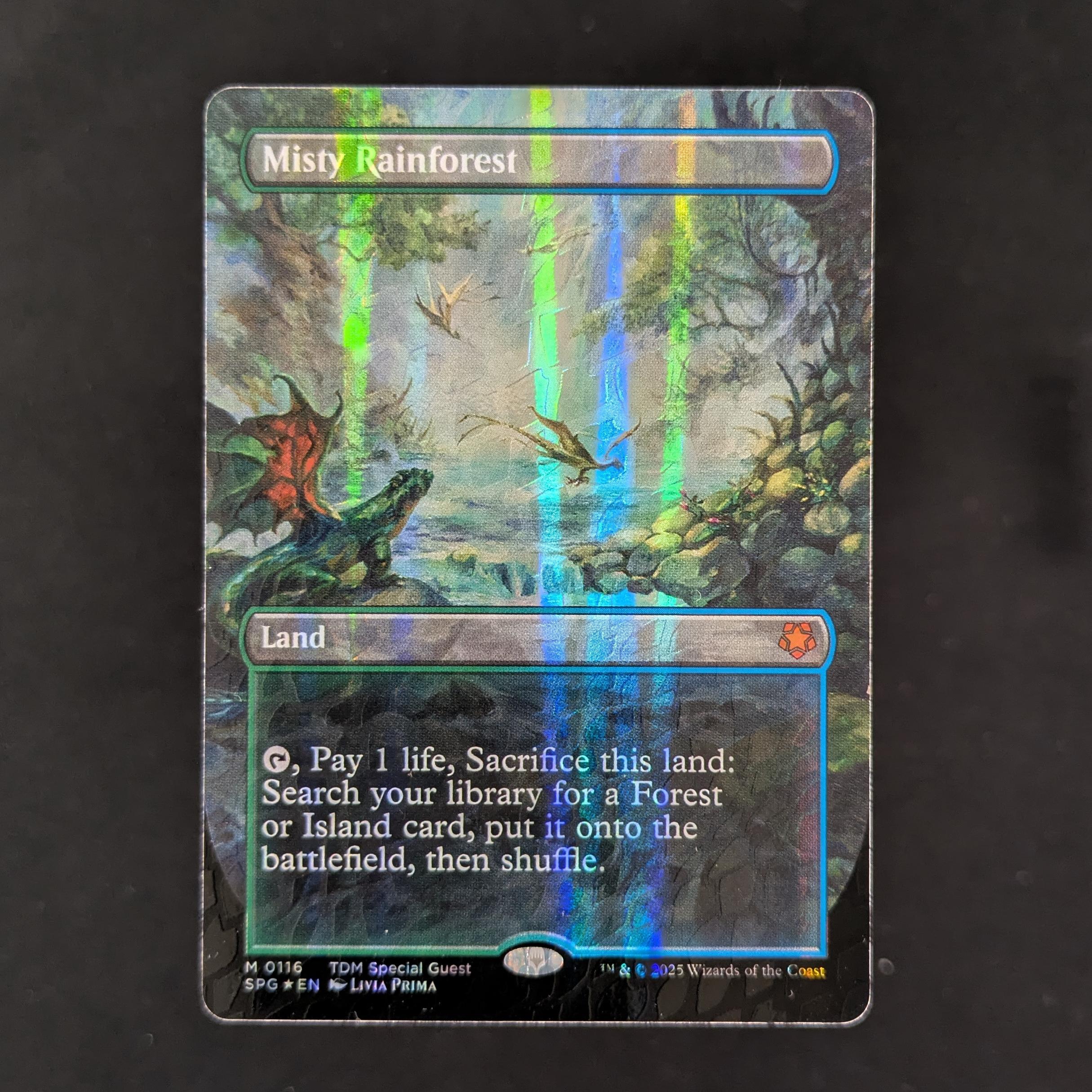 MTG Singles - [FOIL] Misty Rainforest (Dragonscale Foil) - Special Guests - NM - 