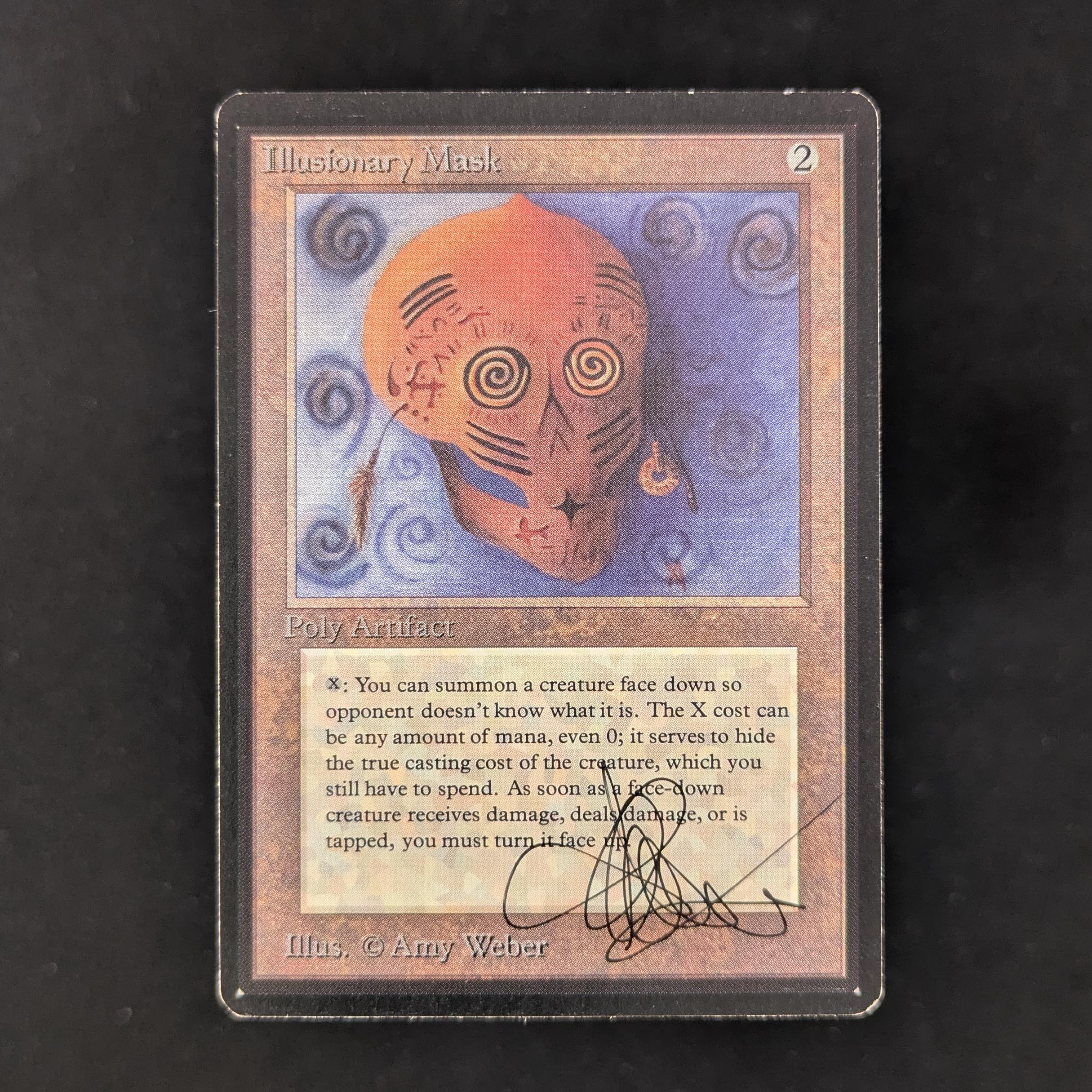 MTG Singles - Illusionary Mask - Beta - EX - SIGNED - 29879