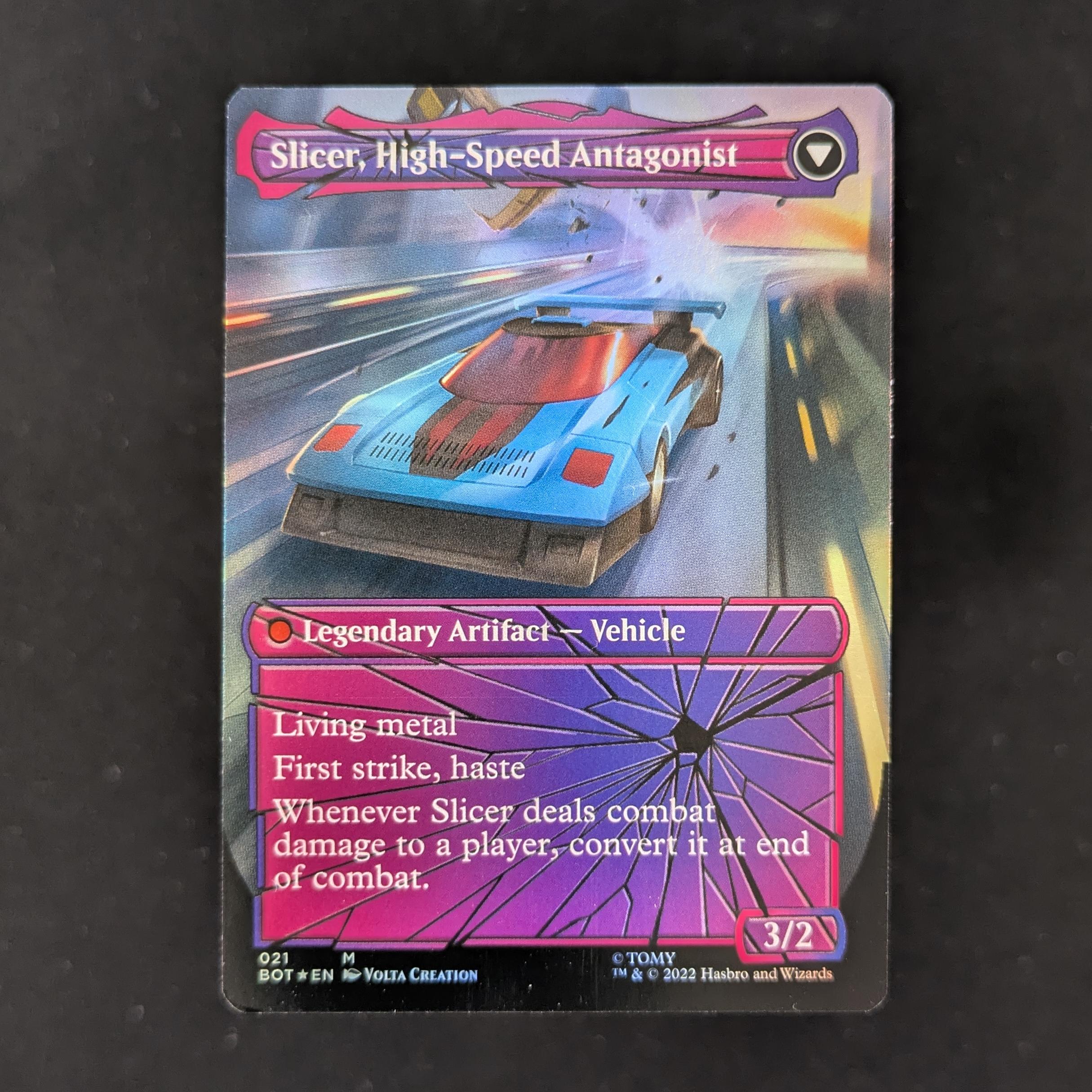 MTG Singles - [FOIL] Slicer, Hired Muscle // Slicer, High-Speed Antagonist (V.2) - Universes Beyond: Transformers - NM - 