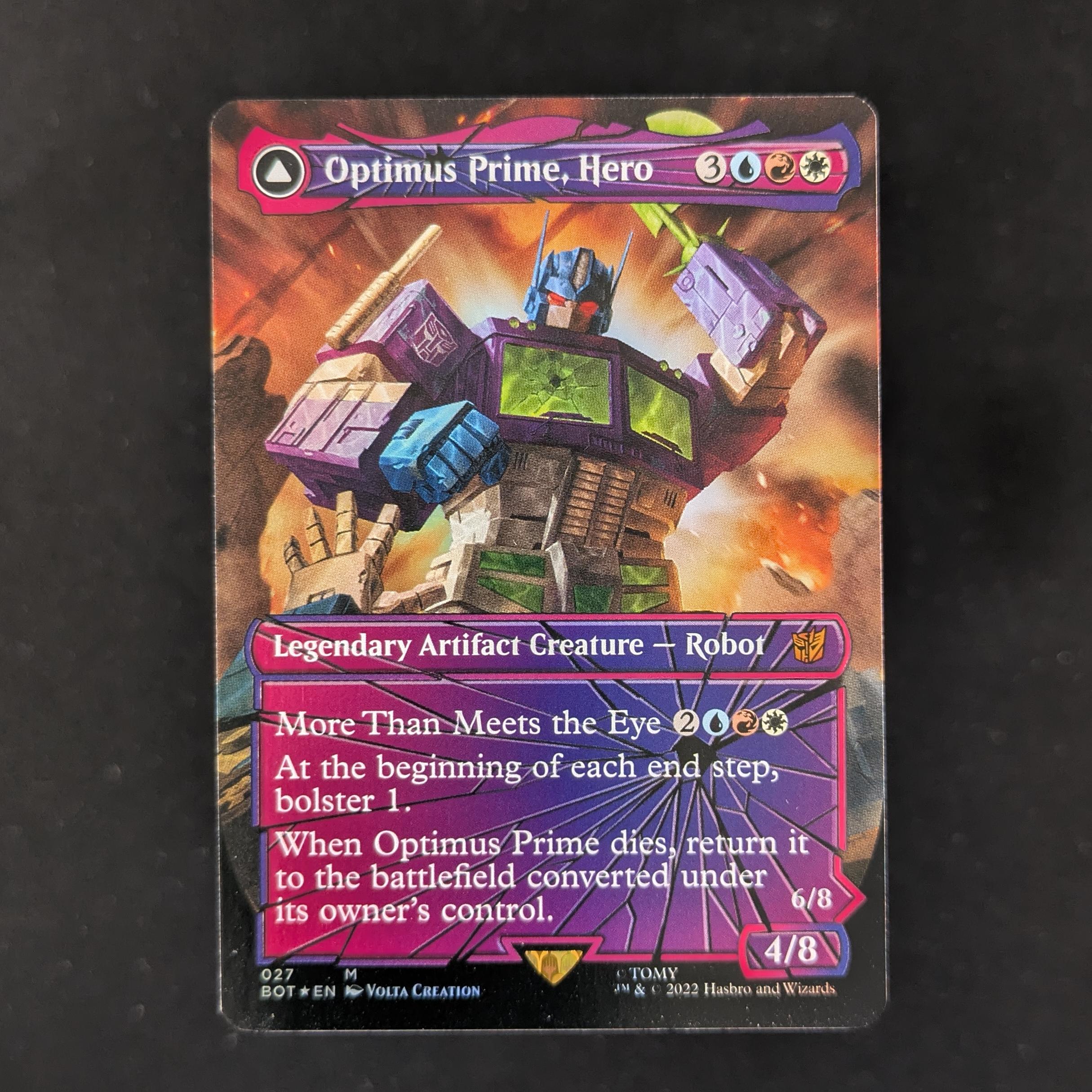 [FOIL] Optimus Prime, Hero // Optimus Prime, Autobot Leader (V.2) - Universes Beyond: Transformers - NM