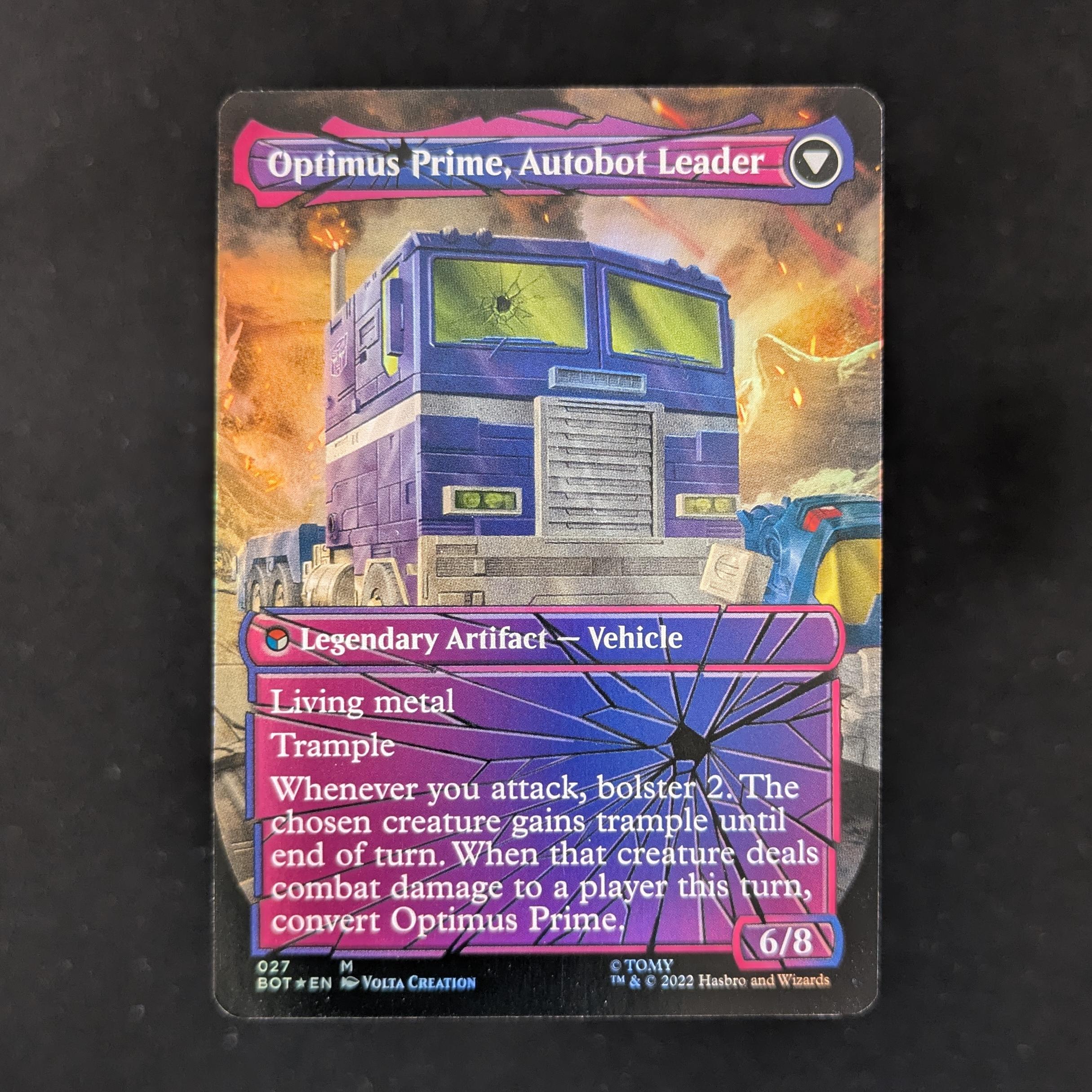 MTG Singles - [FOIL] Optimus Prime, Hero // Optimus Prime, Autobot Leader (V.2) - Universes Beyond: Transformers - NM - 