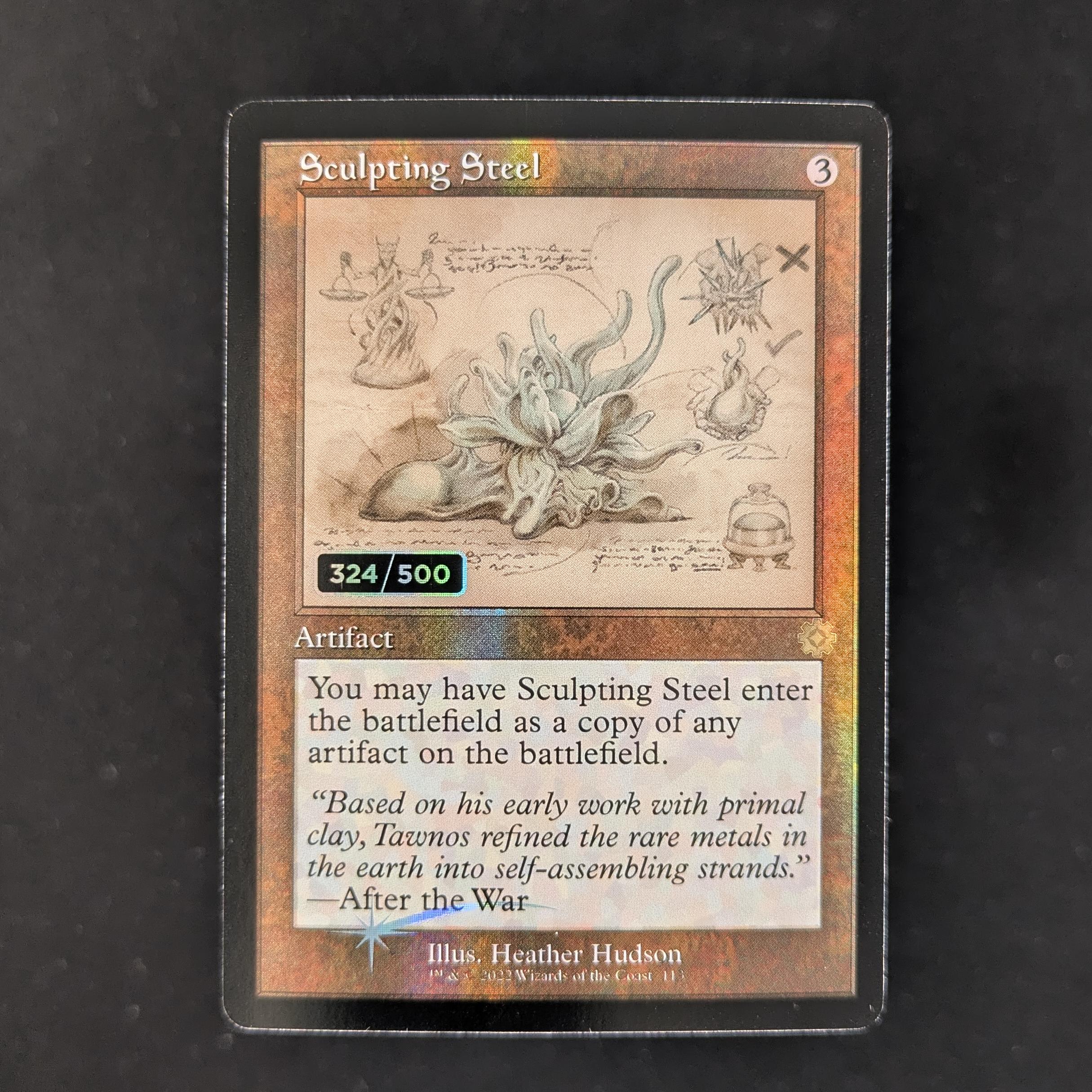 [FOIL] Sculpting Steel (Serialized) - Retro Frame Artifacts - NM, 324/500