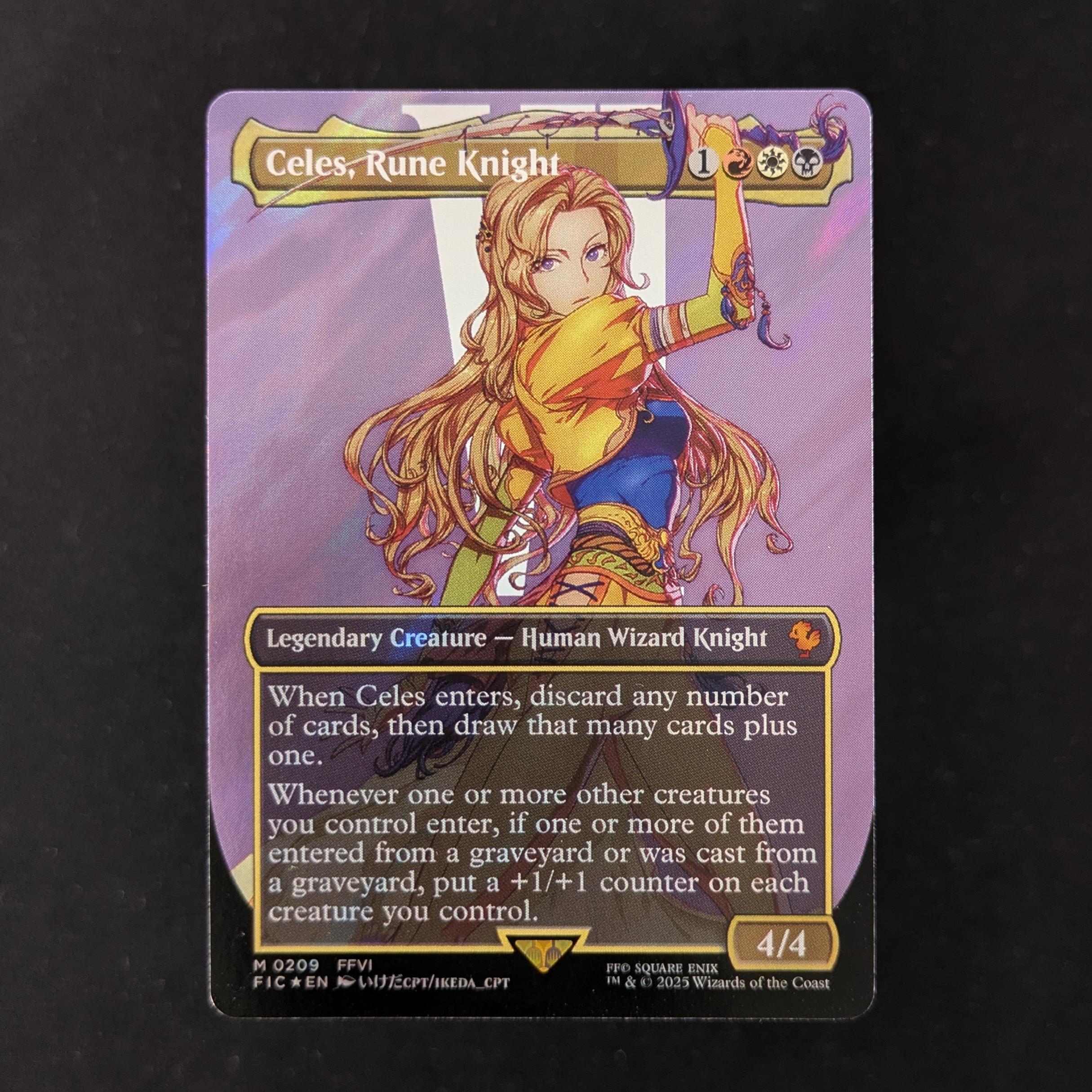 [FOIL] Celes, Rune Knight (Surge Foil) - Commander: Magic: The Gathering - FINAL FANTASY: Extras - NM