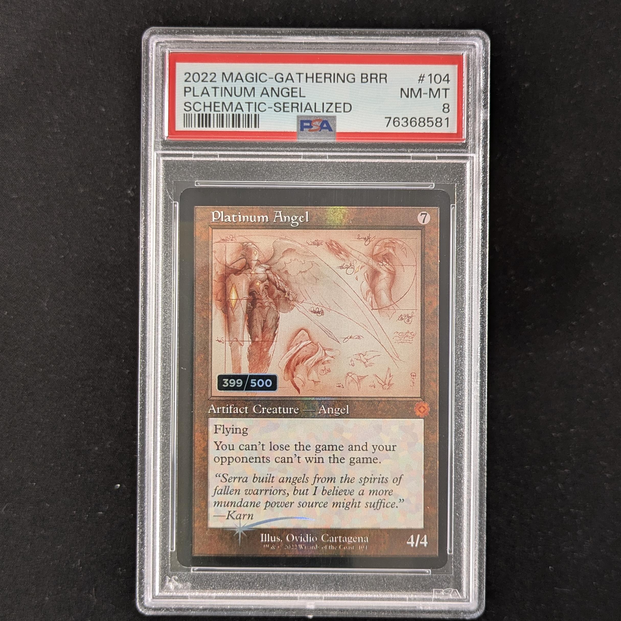 [FOIL] Platinum Angel (Serialized) - Retro Frame Artifacts - PSA 8, 399/500