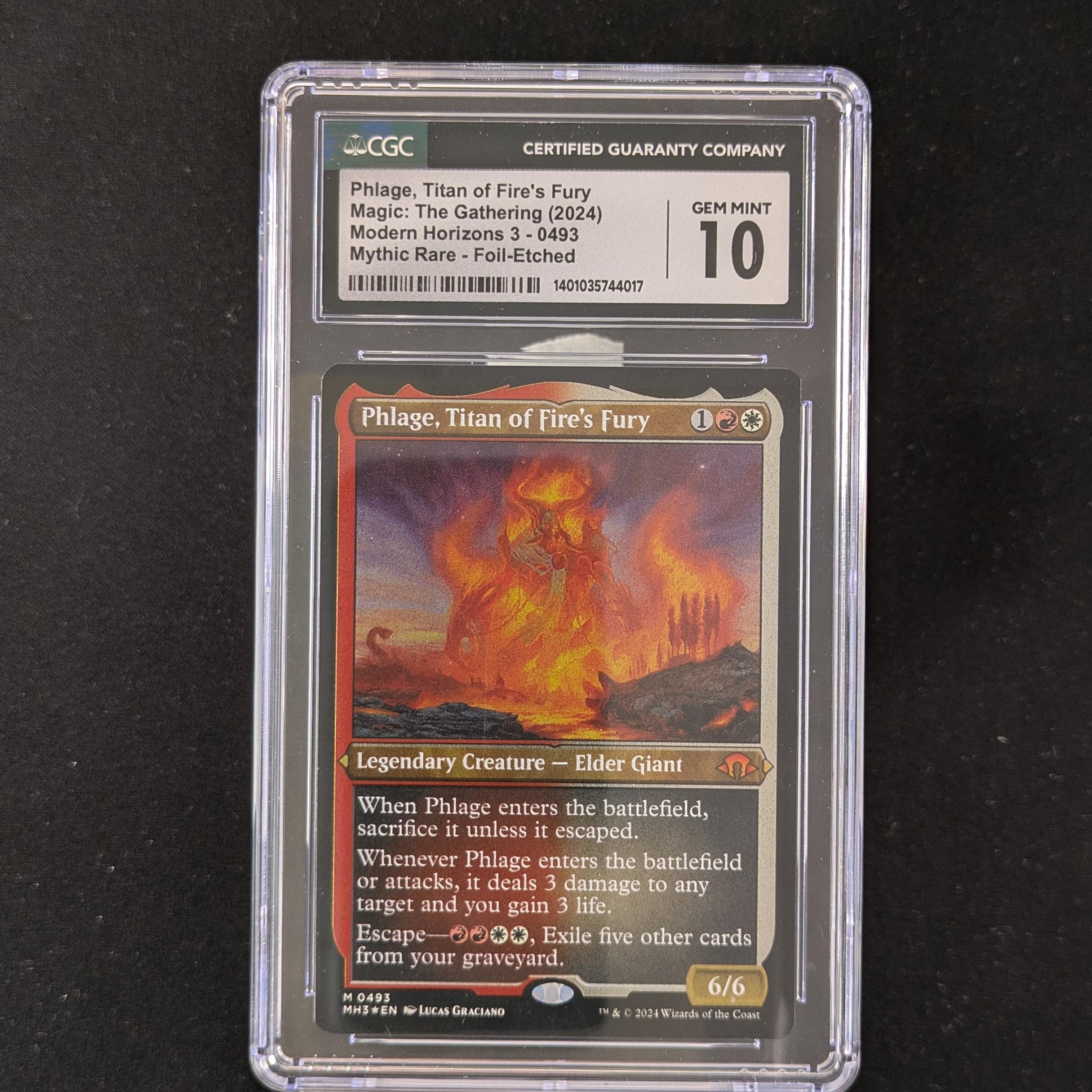 Phlage, Titan of Fire's Fury (Etched Foil) - Modern Horizons 3: Extras - CGC 10