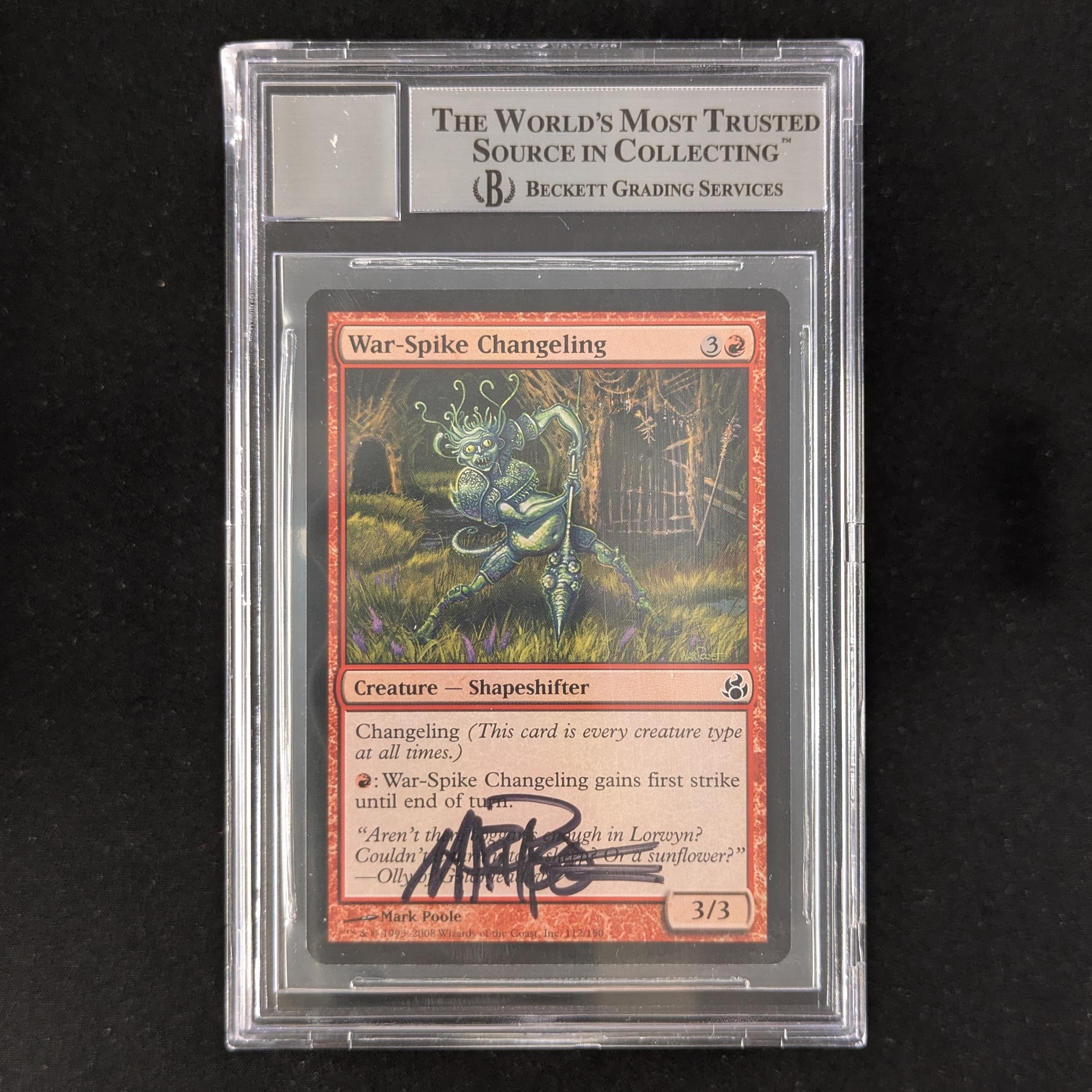 MTG Singles - War-Spike Changeling - Mark Poole - BGS, ARTIST PROOF, ANCESTRAL RECALL SKETCH - 