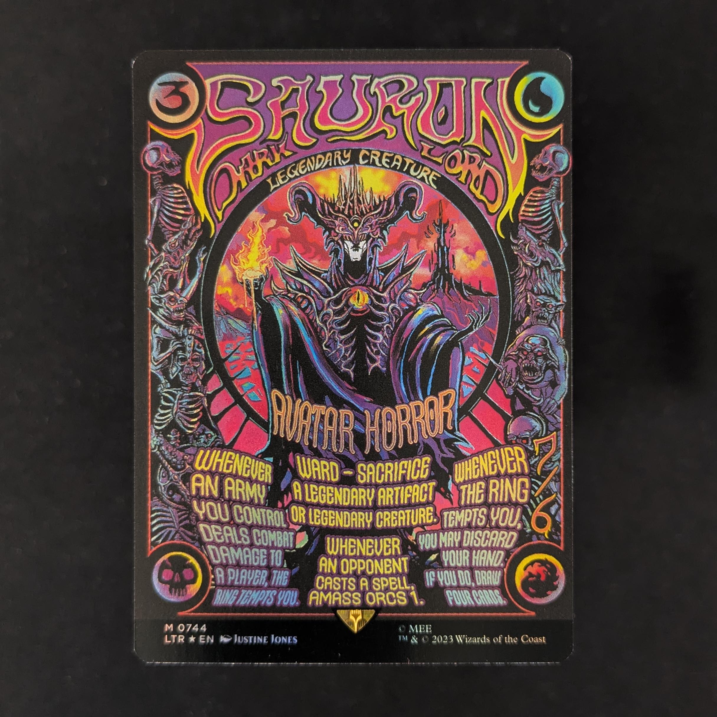 MTG Singles - [FOIL] Sauron, the Dark Lord (Poster) - The Lord of the Rings: Tales of Middle-earth Holiday Release - NM - 