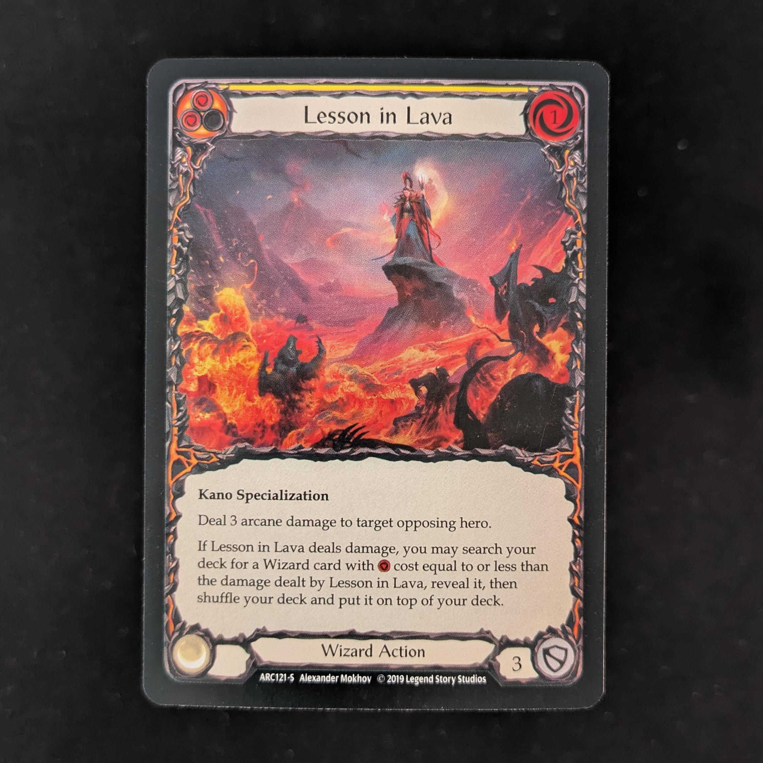 FAB Singles - Lessons in Lava (Rainbow Foil) - - Arcane Rising First - NM - 