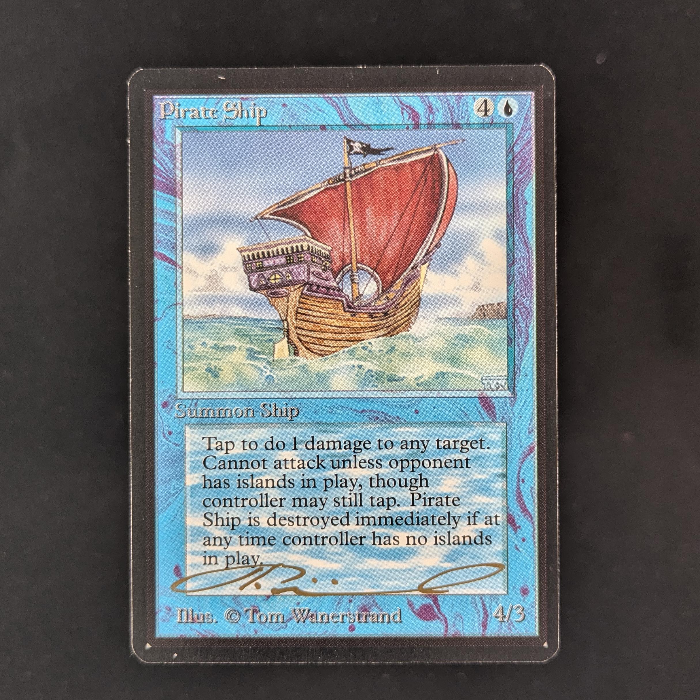 MTG Singles - Pirate Ship - Beta - GD - SIGNED - 30783