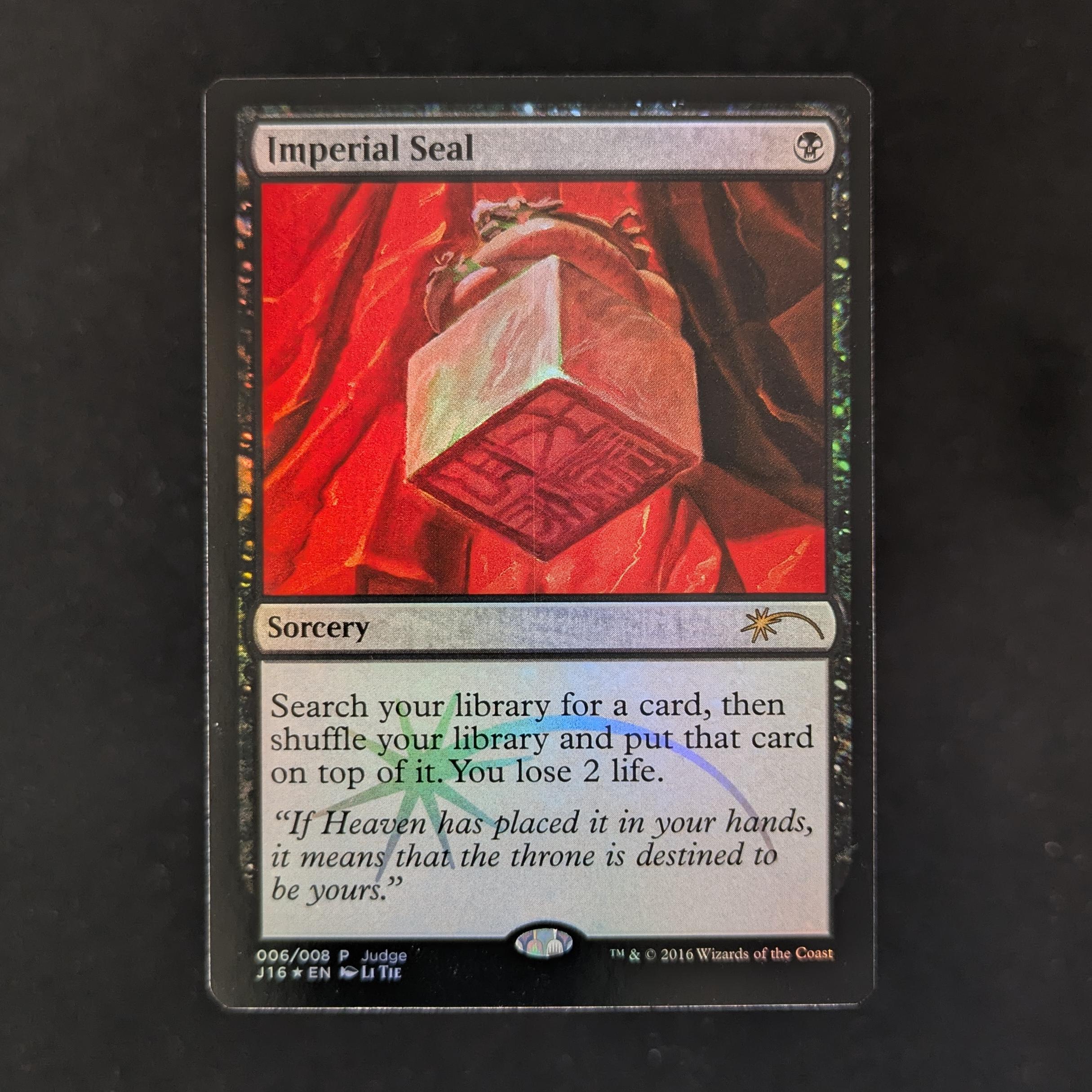 MTG Singles - [FOIL] Imperial Seal - Judge Rewards Promos - NM - 