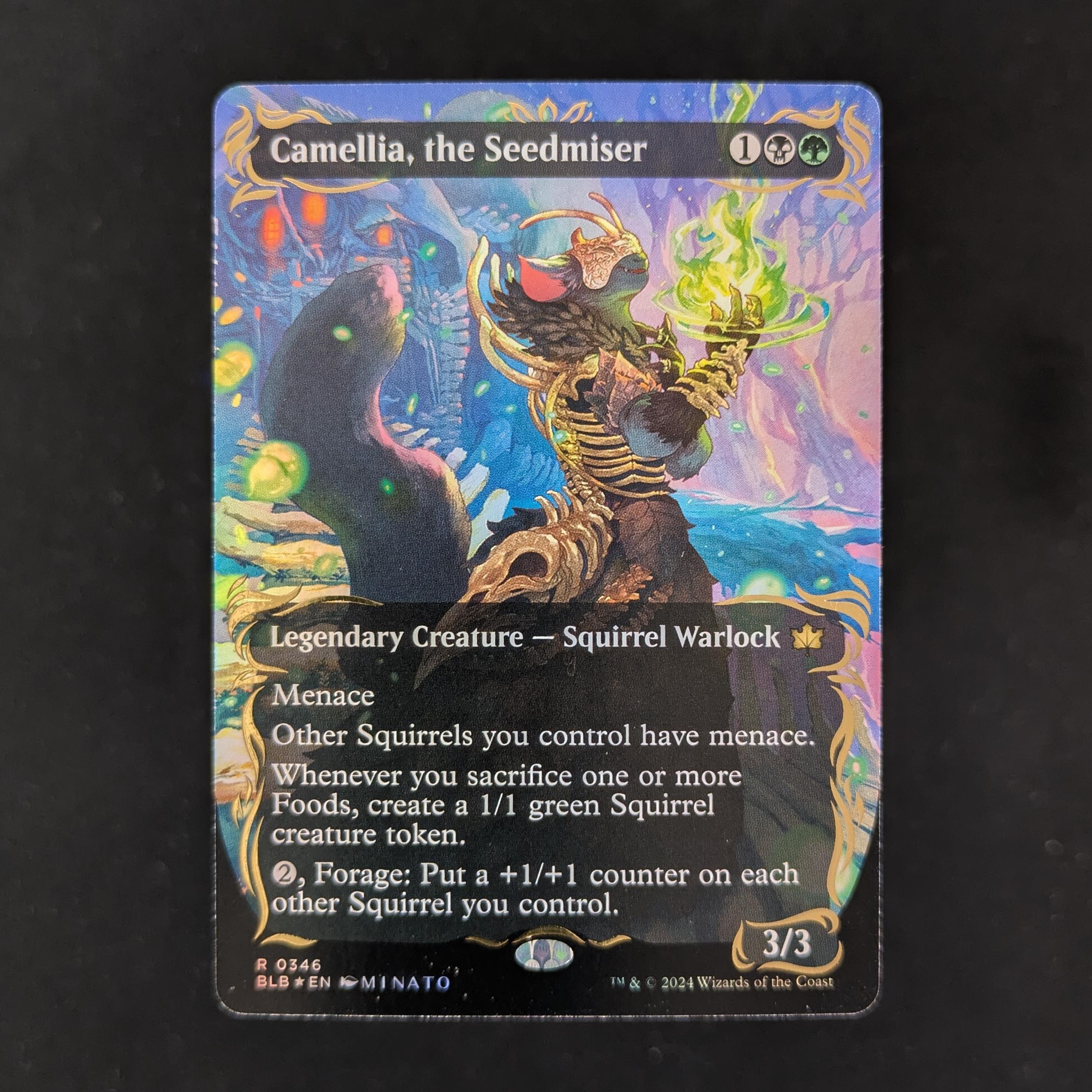 MTG Singles - [FOIL] Camellia, the Seedmiser (Raised Foil) - Bloomburrow: Extras - NM - 