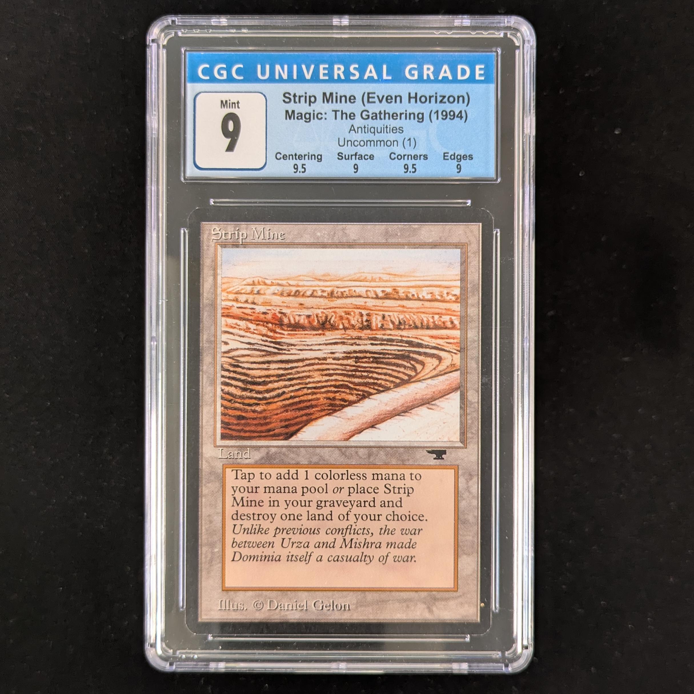 MTG Singles - Strip Mine (Even Horizon) - Antiquities - CGC 9 - 