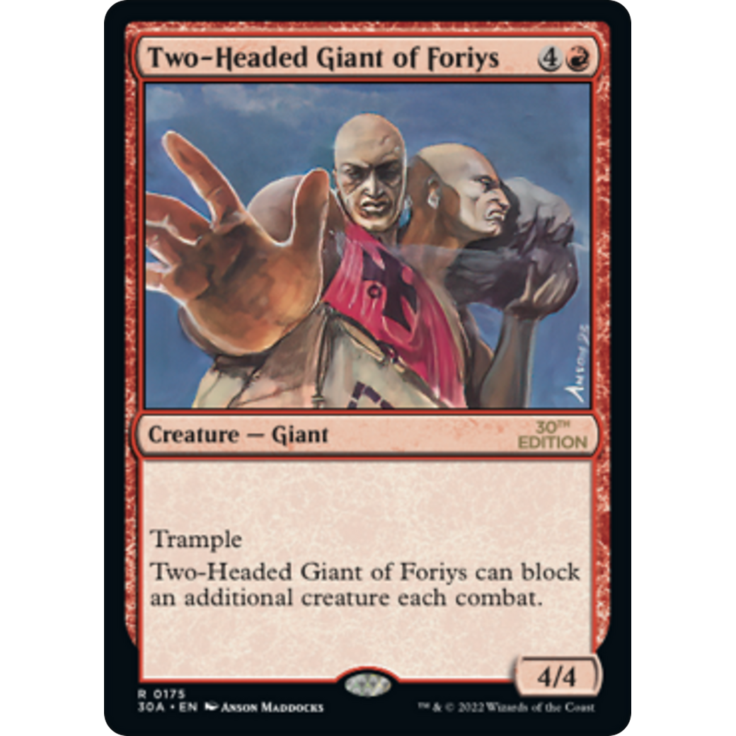 MTG Singles - Two-Headed Giant of Foriys (Modern Frame) - 30th Anniversary Edition - 