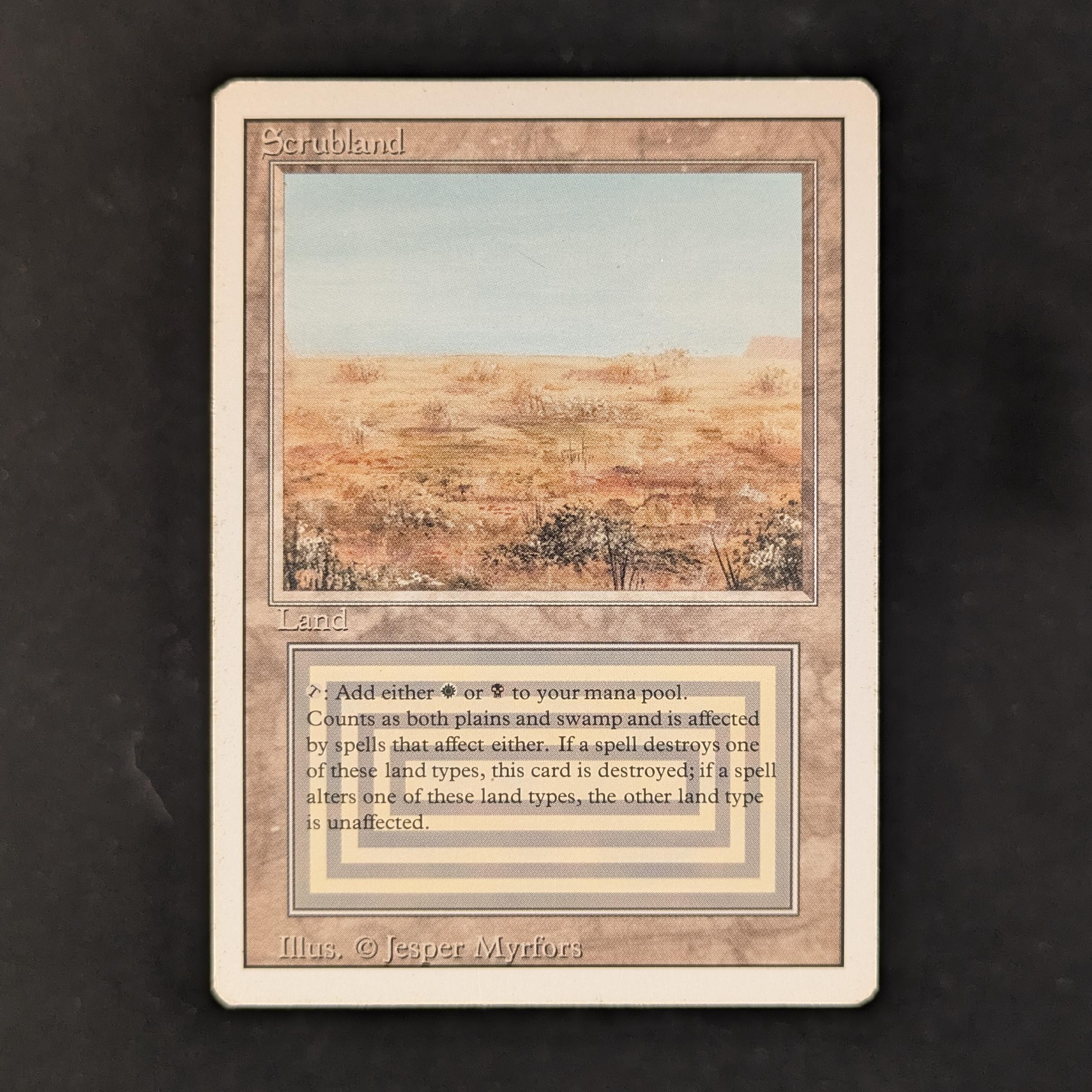 MTG Singles - Scrubland - Revised - LP - 31020