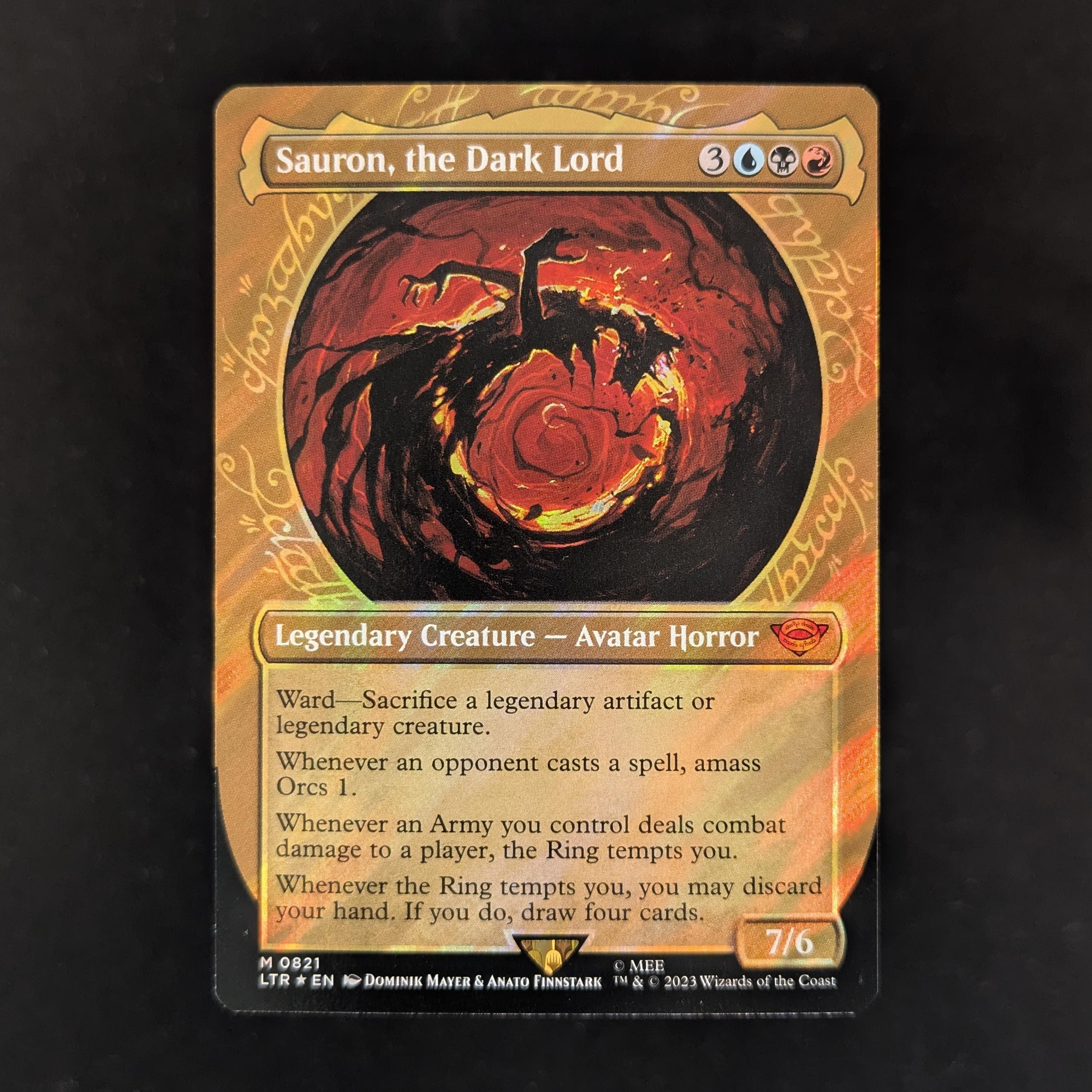 MTG Sauron, the Dark Lord サージFoil FOIL] Sauron, the Dark Lord (Showcase) (Surge Foil) - The Lord of the
