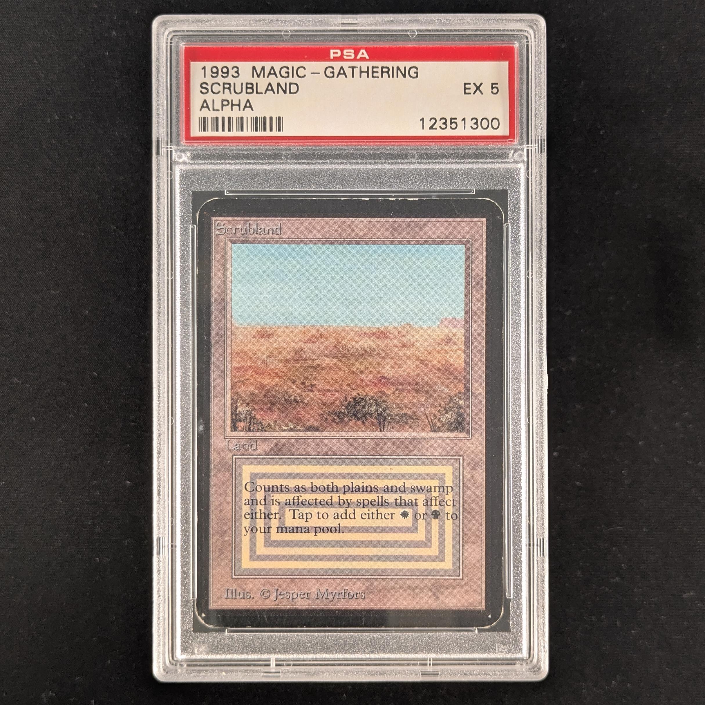 MTG Singles - Scrubland - Alpha - PSA 5 - 31212
