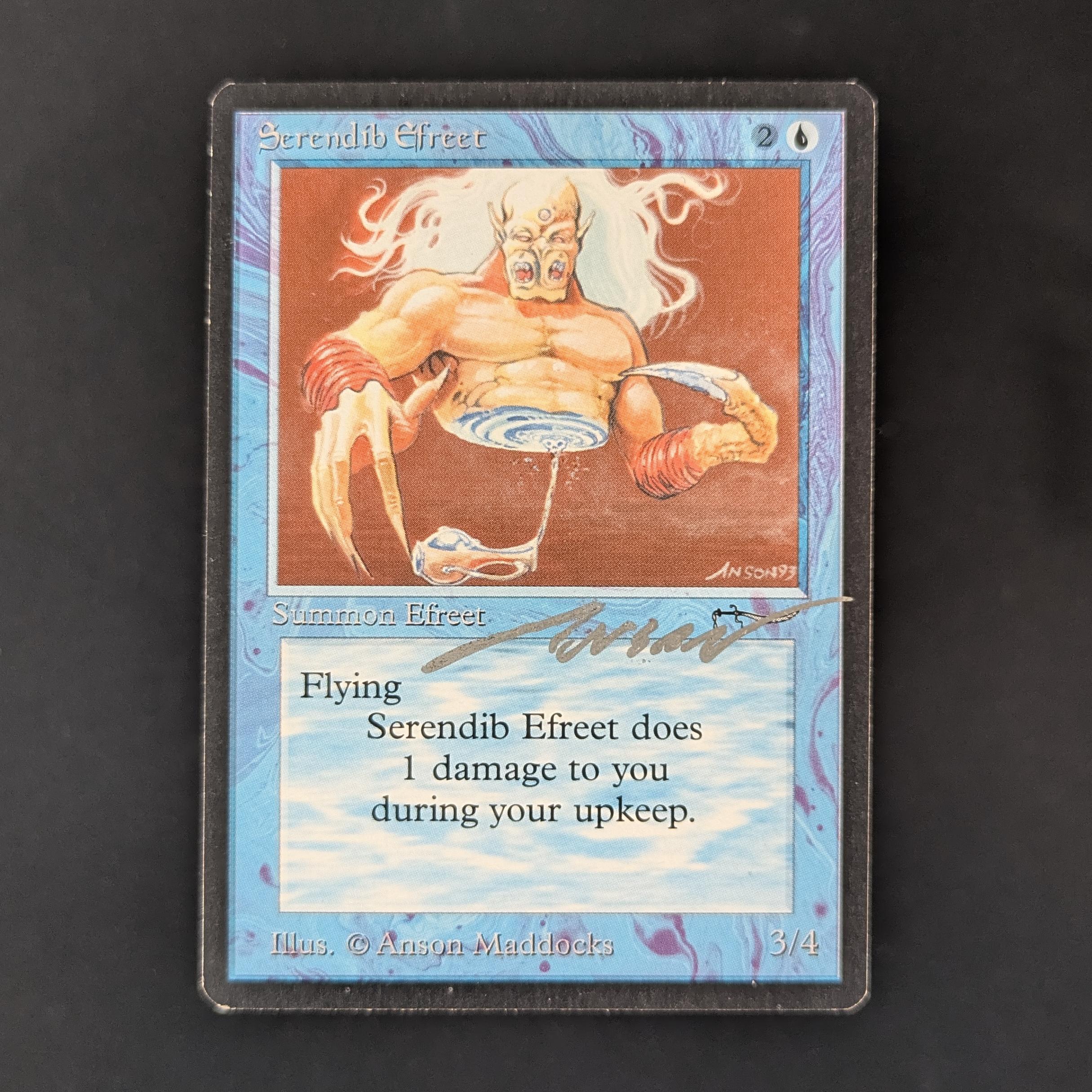 MTG Singles - Serendib Efreet - Arabian Nights - GD - SIGNED - 31245