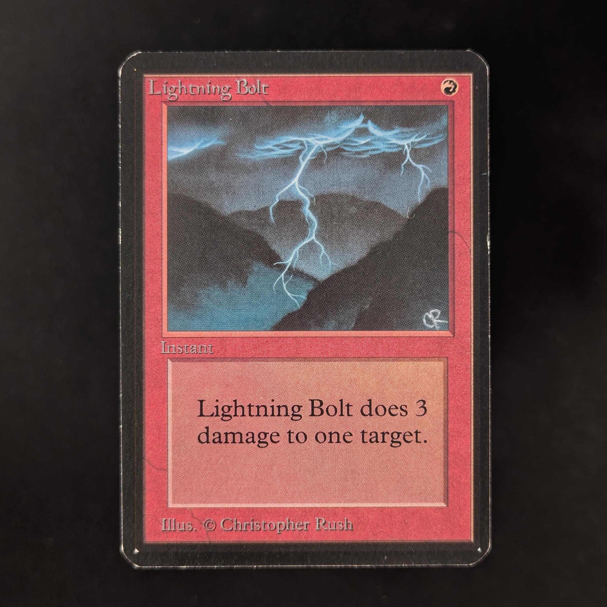 MTG Lightning bolt 稲妻 alpha α Lightning Bolt - Alpha