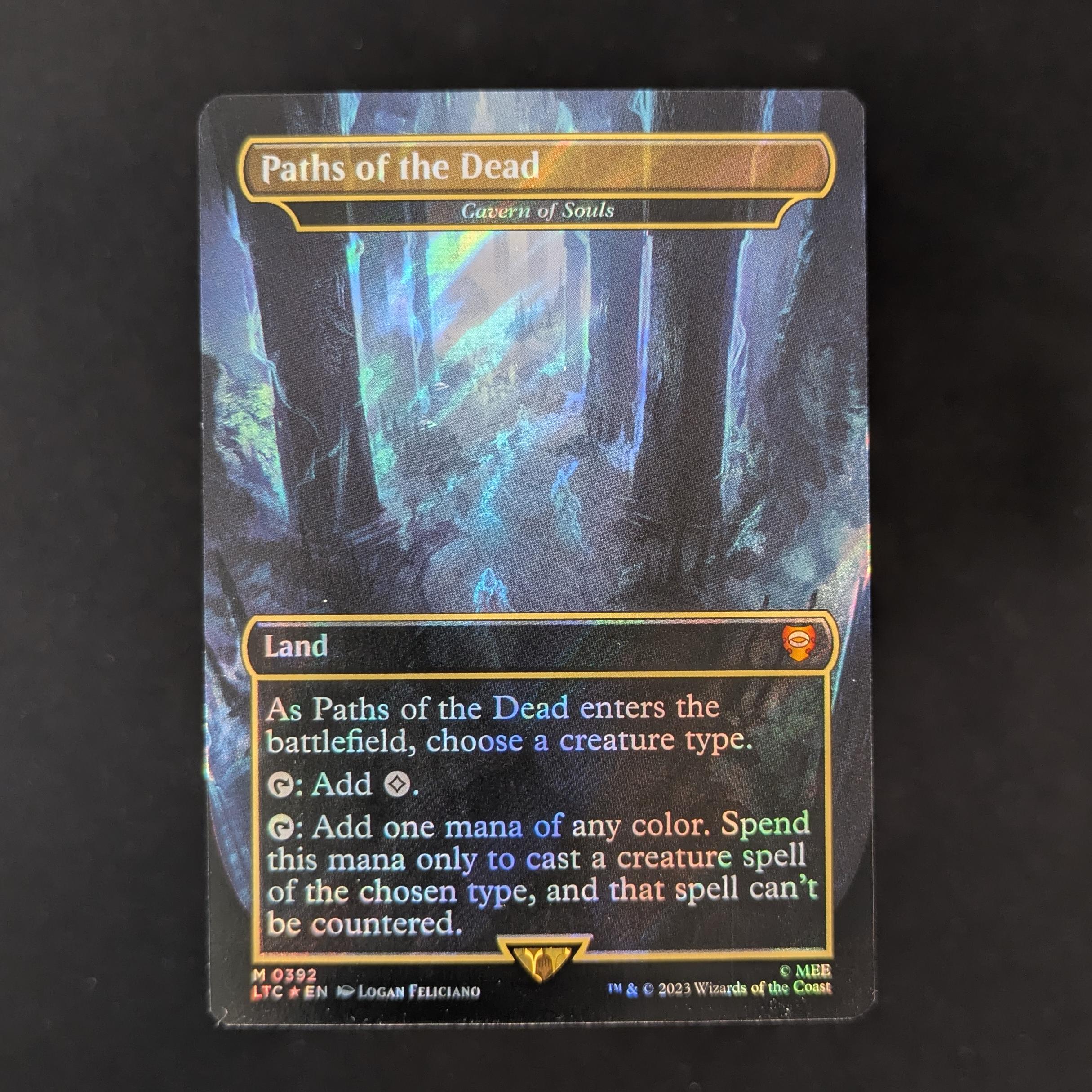 MTG Singles - [FOIL] Cavern of Souls (Surge Foil) - Commander: The Lord of the Rings: Tales of Middle-earth: Extras - NM - 