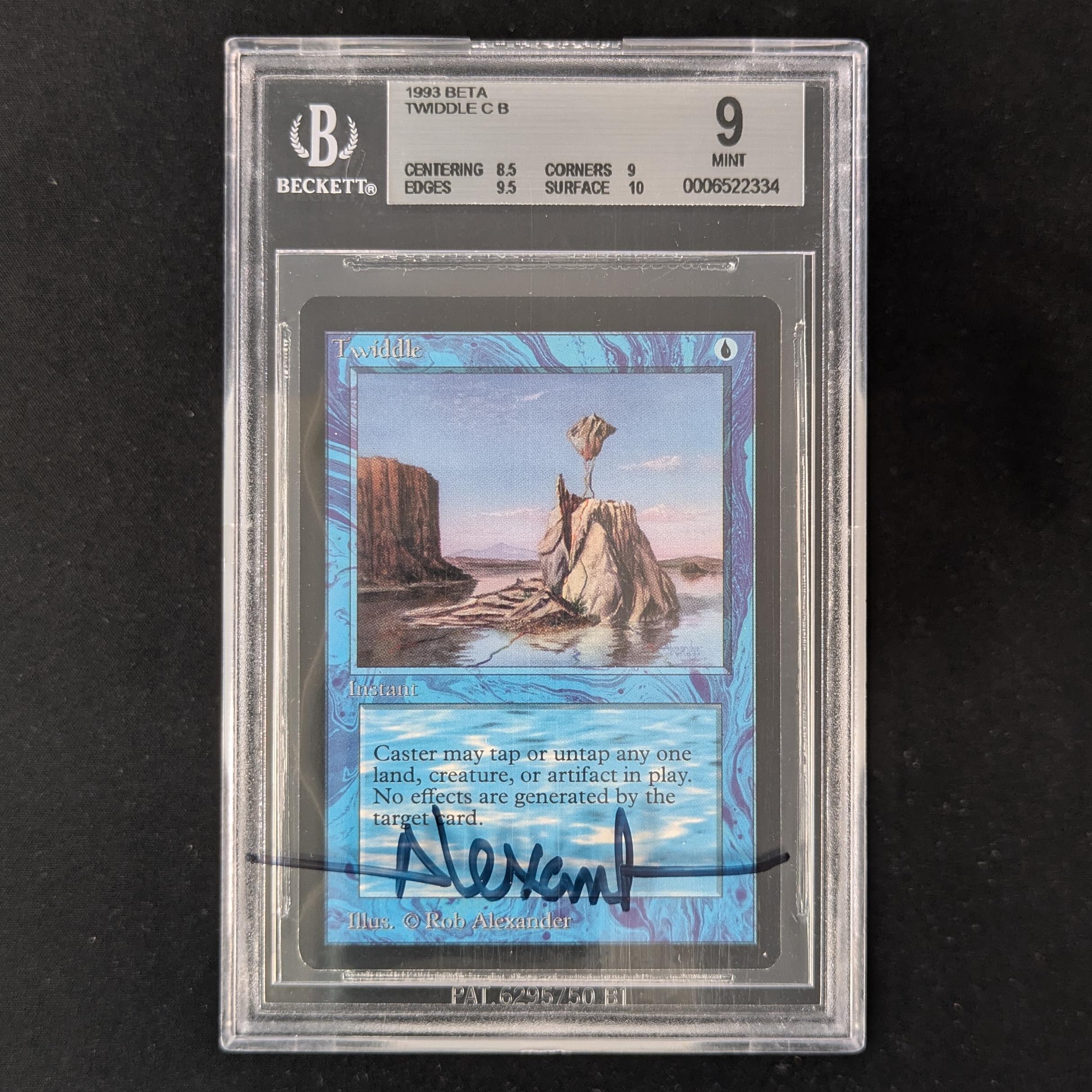 MTG Singles - Twiddle - Beta - BGS 9, SIGNED SLAB - 