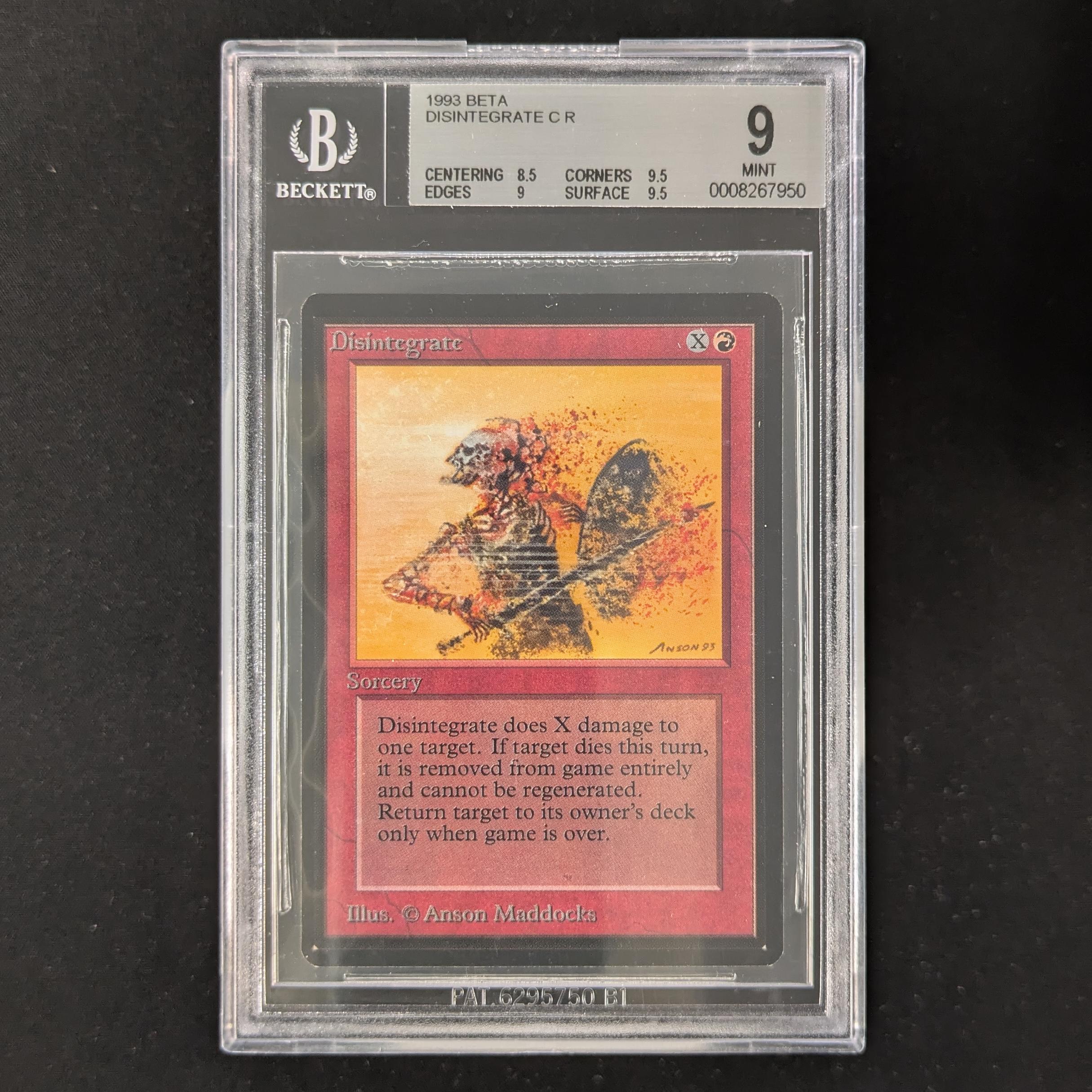 MTG Singles - Disintegrate - Beta - BGS 9 - 