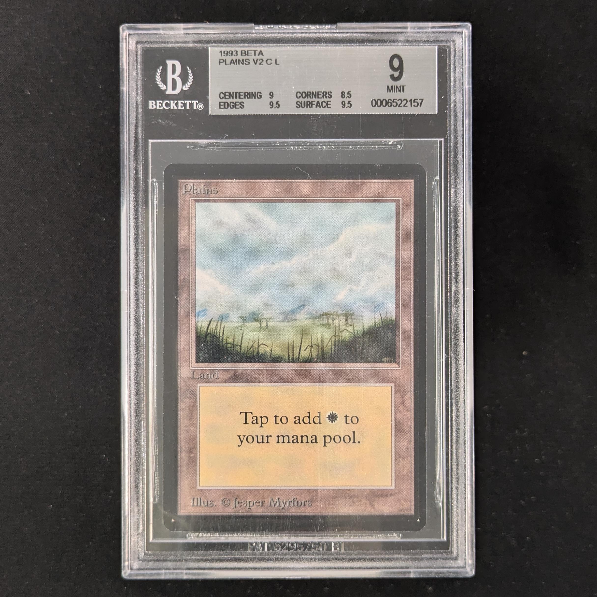 MTG Singles - Plains (V.2) - Beta - BGS 9 - 