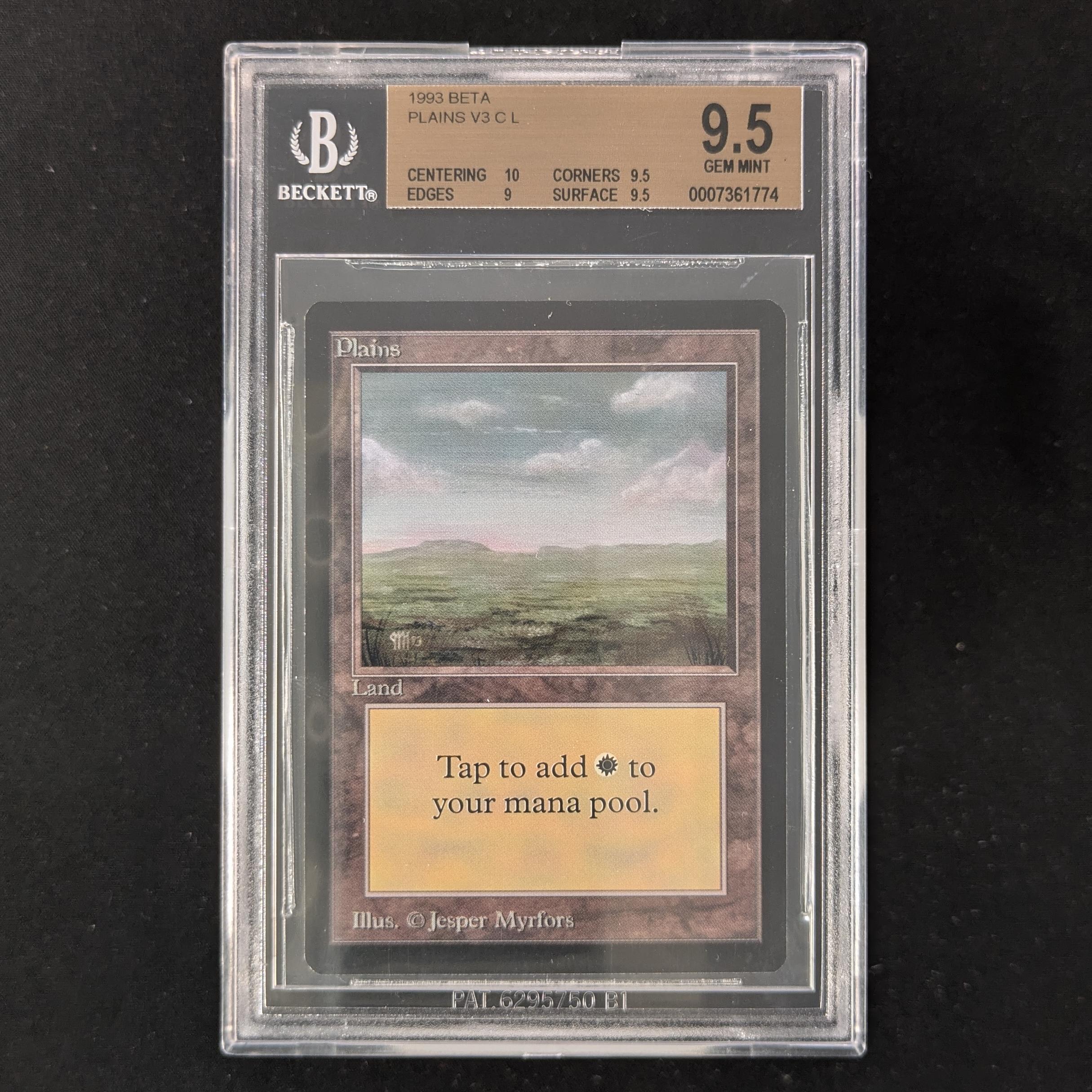 MTG Singles - Plains (V.3) - Beta - BGS 9.5 - 
