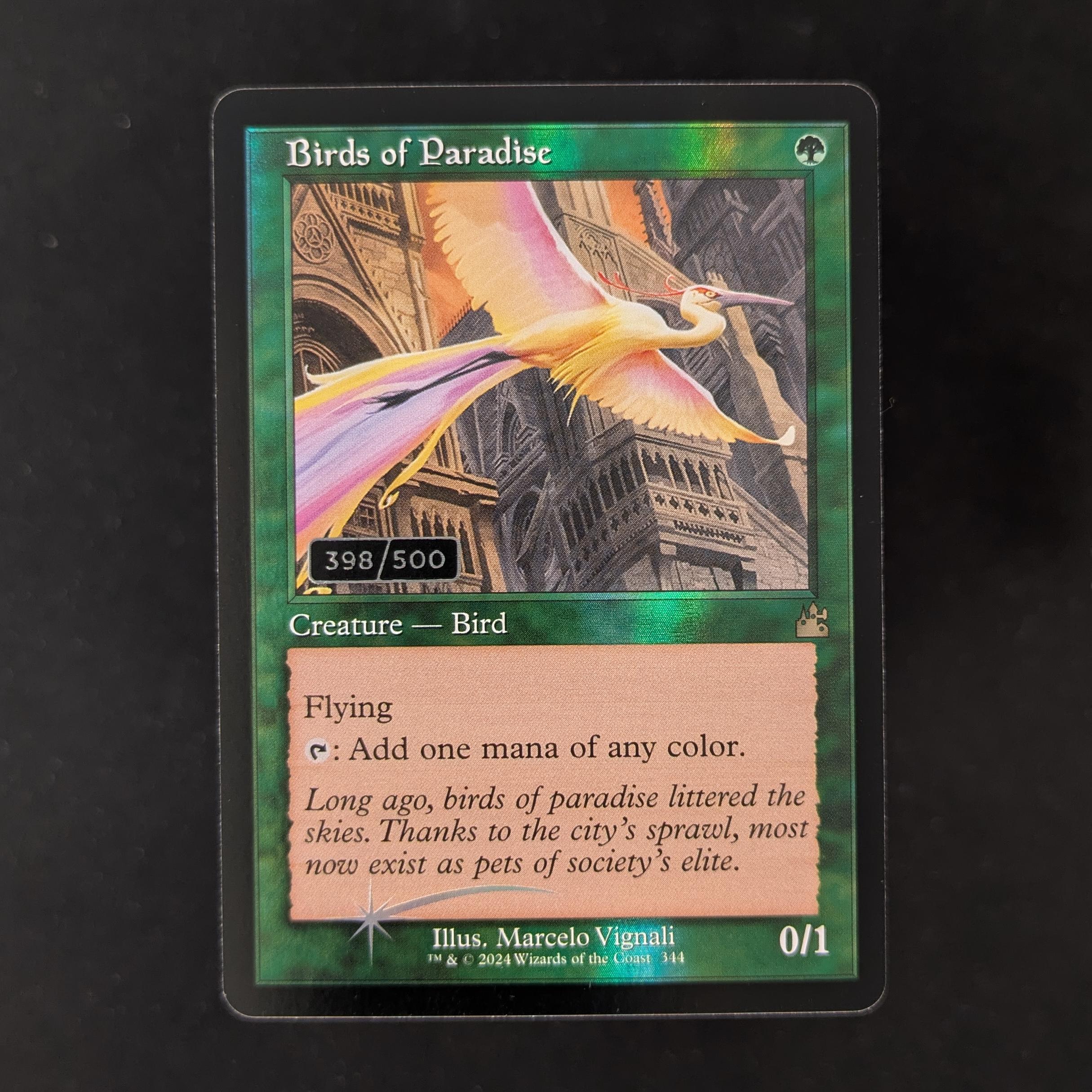 MTG Singles - [FOIL] Birds of Paradise - Ravnica Remastered: Extras - NM, 398/500 - 