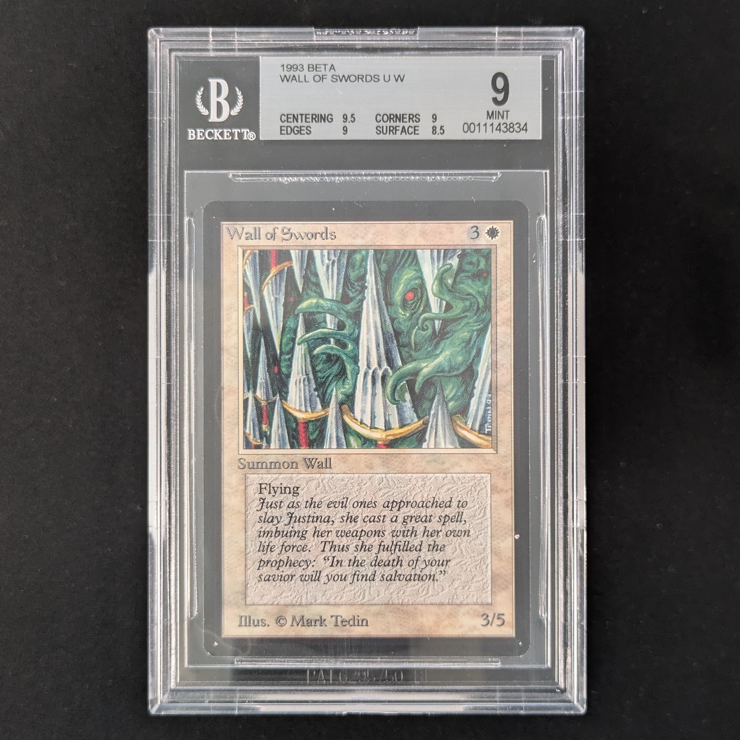 MTG Singles - Wall of Swords - Beta - BGS 9 - 
