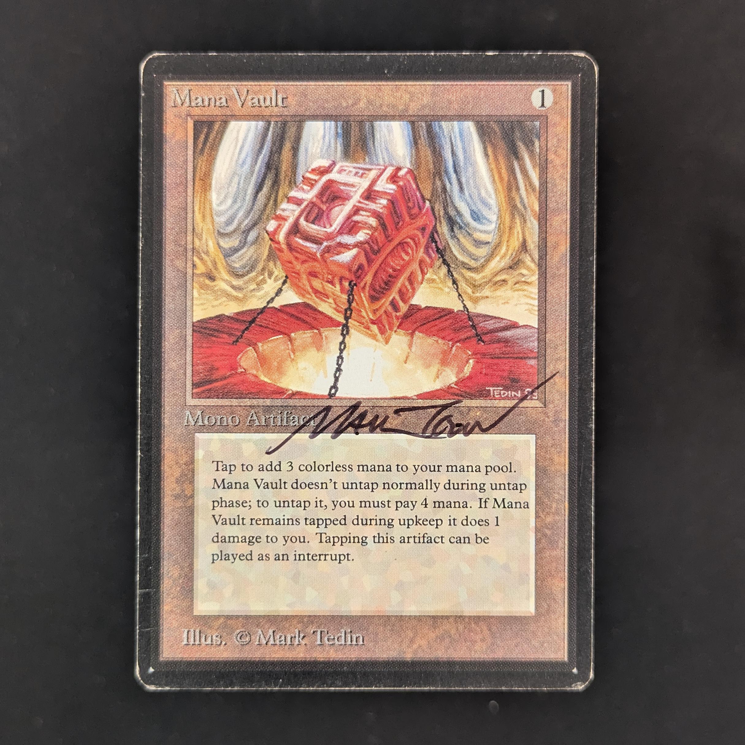 MTG Singles - Mana Vault - Beta - LP - SIGNED - 31886