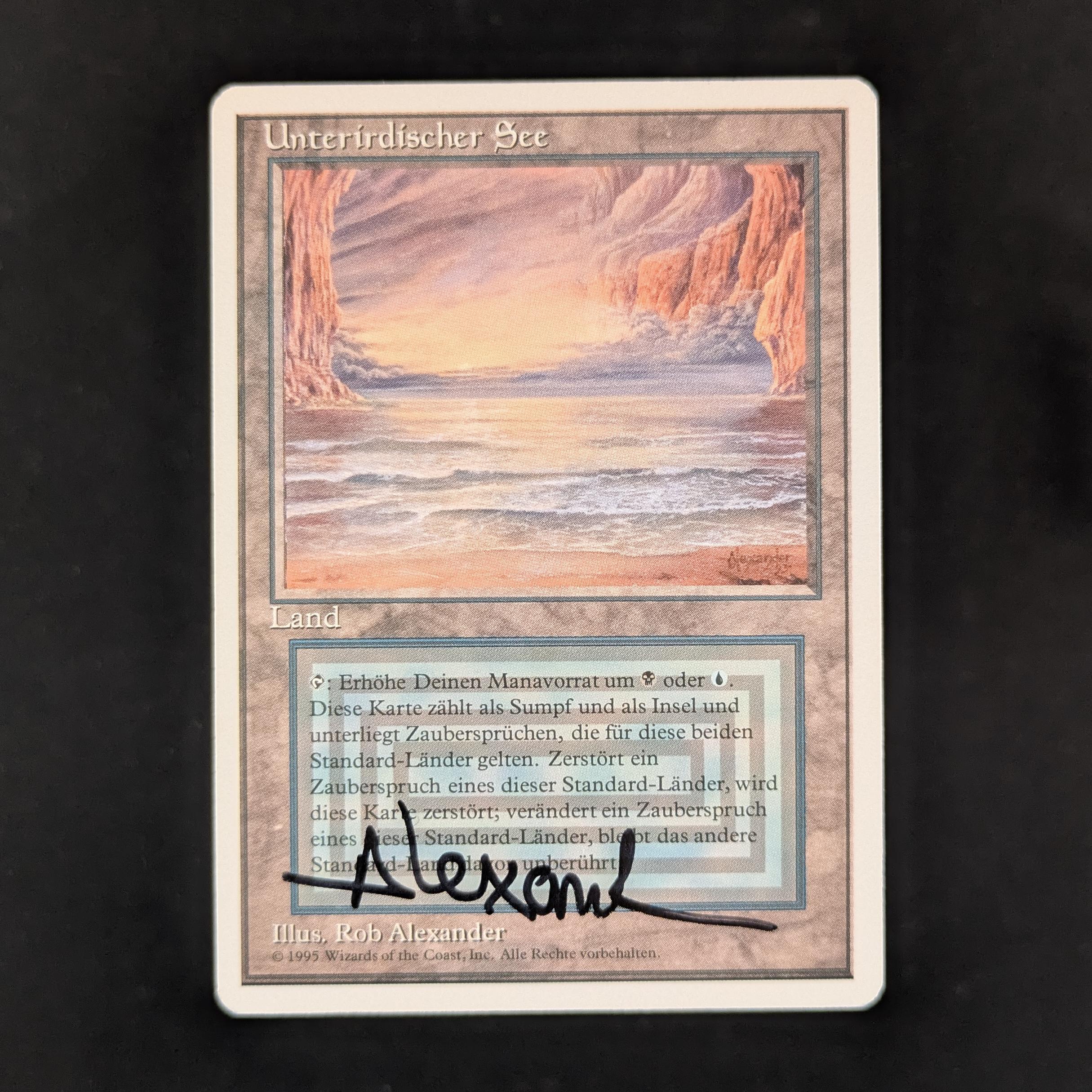 MTG Singles - Underground Sea - Foreign White Bordered - German - EX - SIGNED - 31961