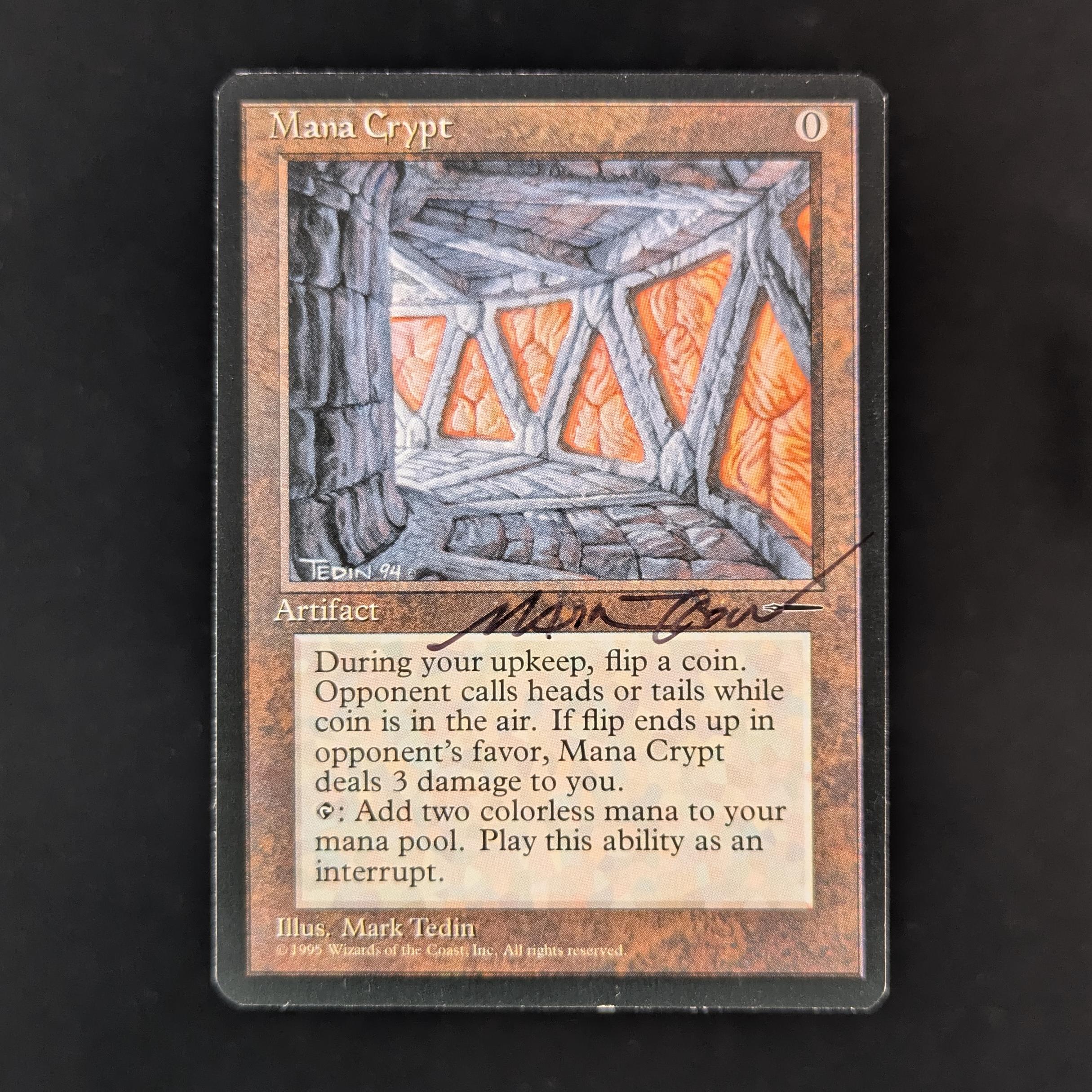 MTG Singles - Mana Crypt (Book Insert) - Harper Prism Promos - GD, SIGNED - 