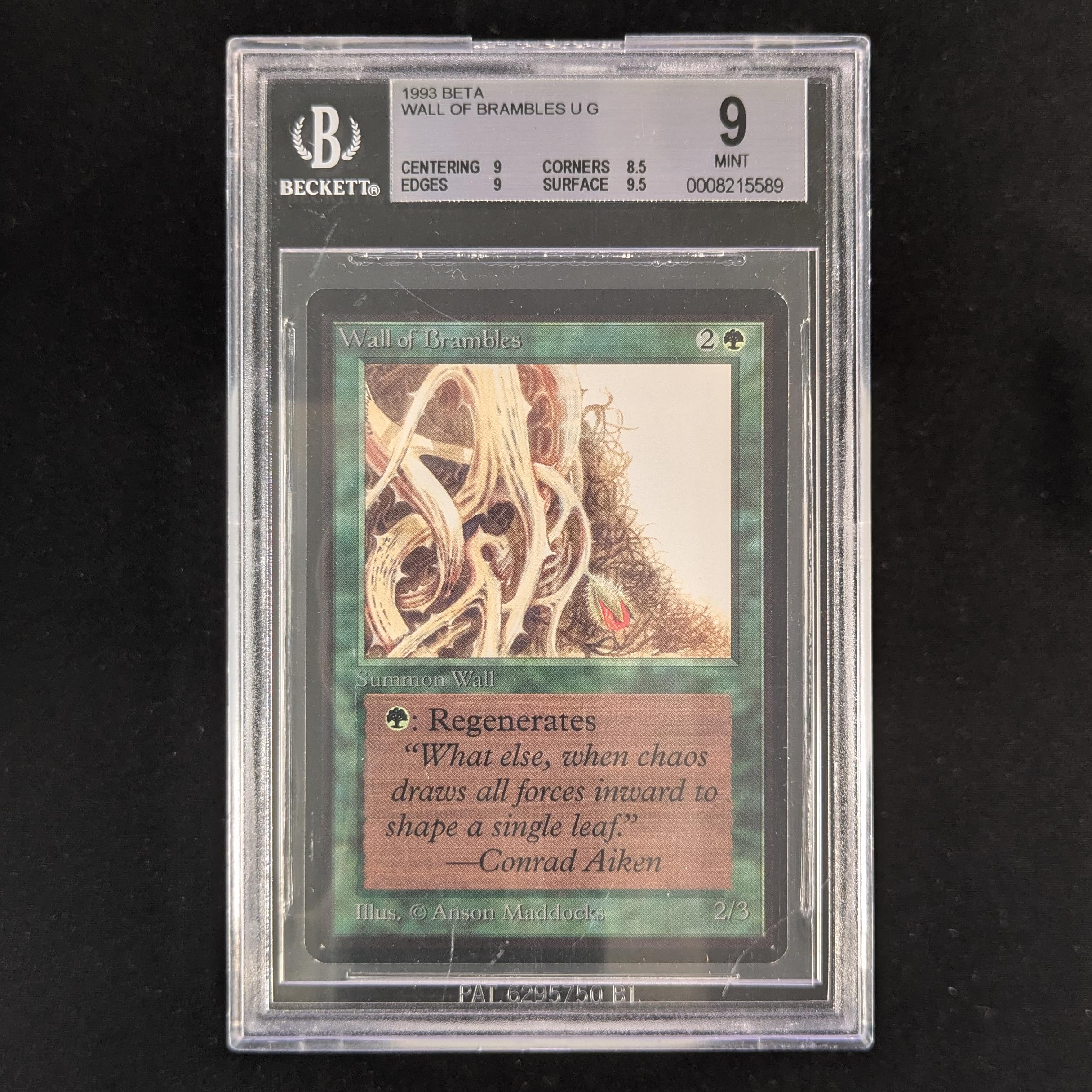 MTG Singles - Wall of Brambles - Beta - BGS 9 - 