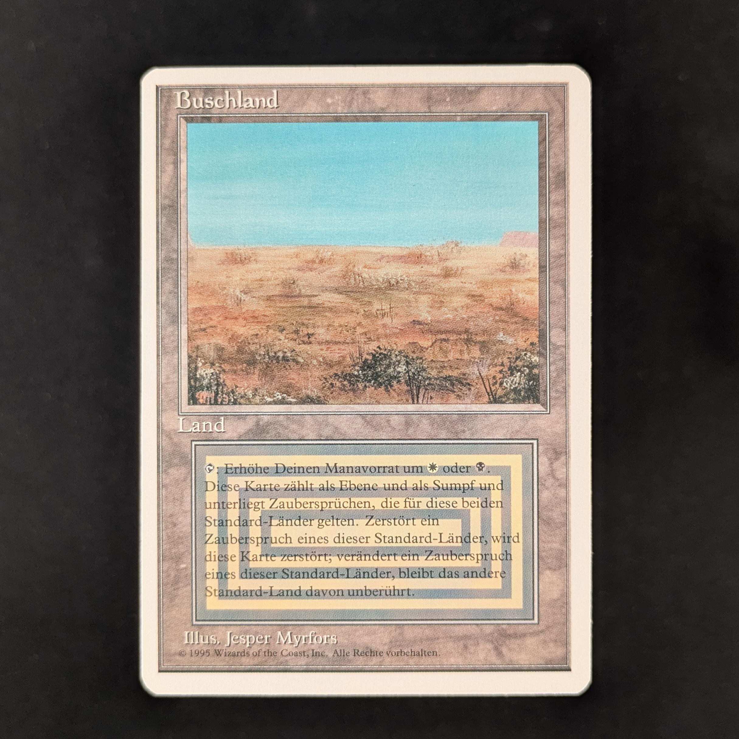 MTG Singles - Scrubland - Foreign White Bordered - German - LP - PRESSURE MARK - 32099