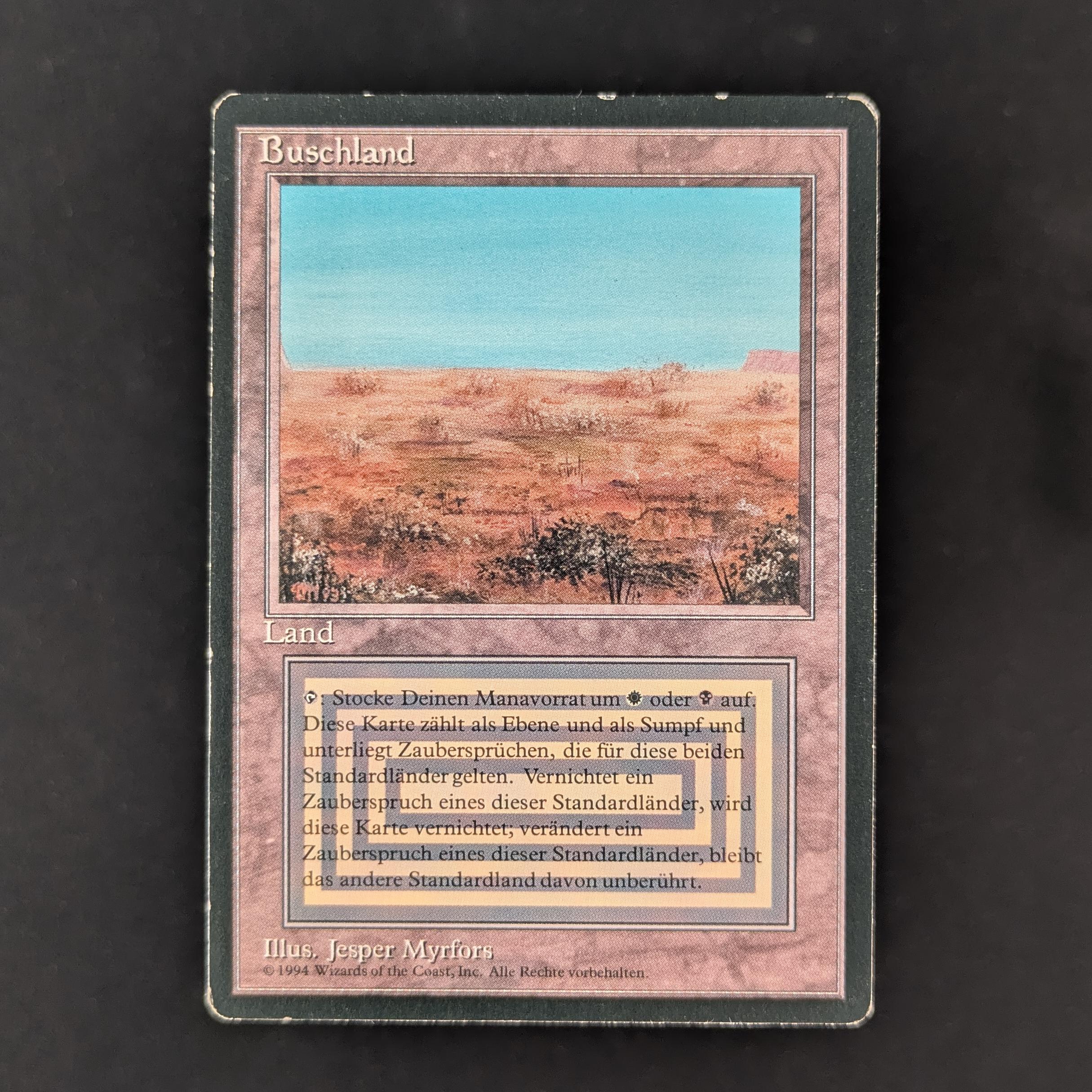 MTG Singles - Scrubland - Foreign Black Bordered - German - LP - 32109