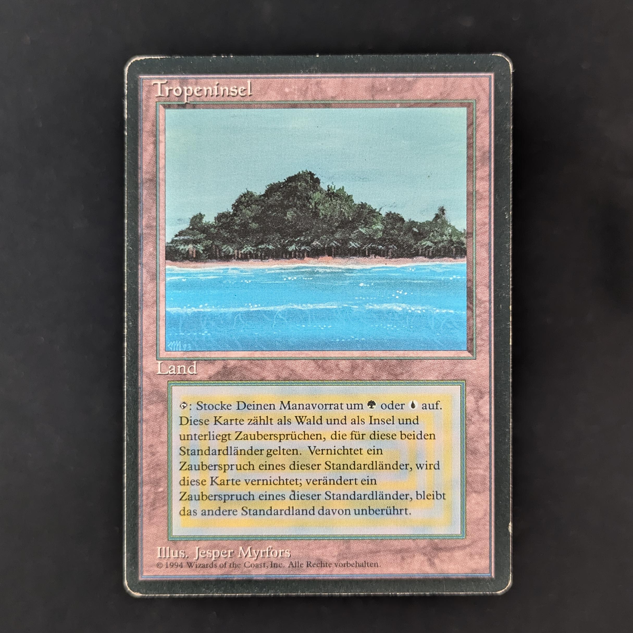 MTG Singles - Tropical Island - Foreign Black Bordered - German - LP - 32116