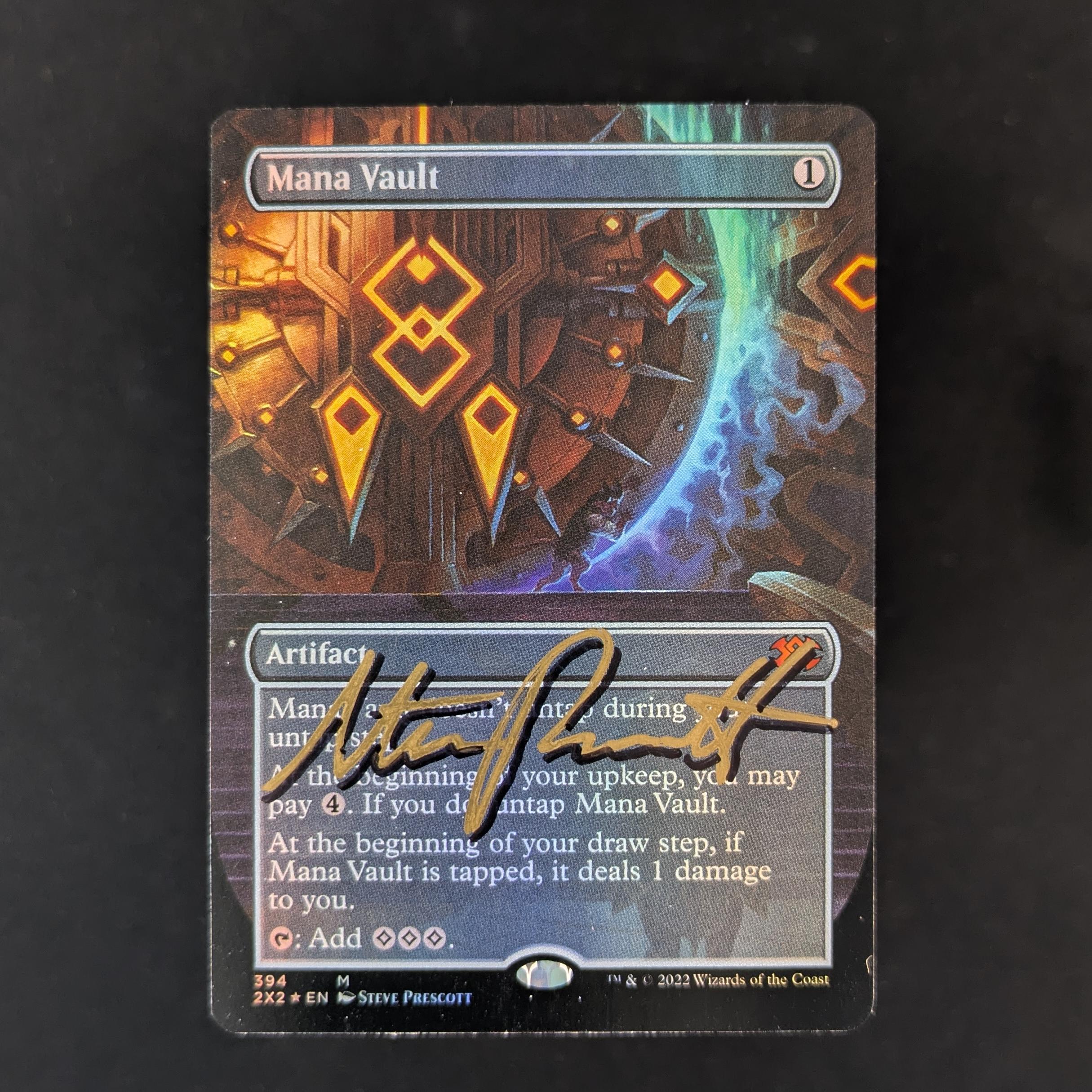 MTG Singles - [FOIL] Mana Vault - Double Masters 2022: Extras - EX, SIGNED - 