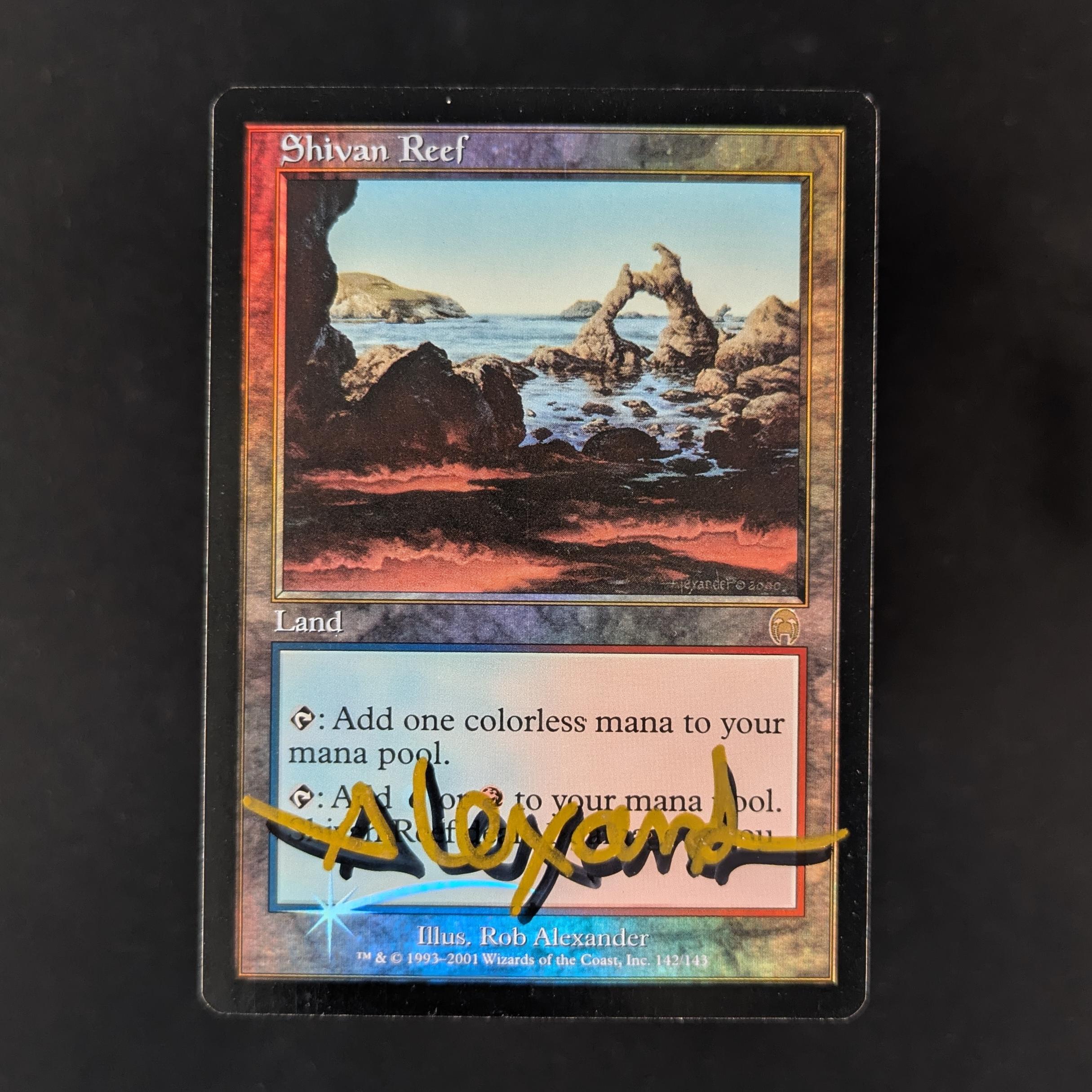 MTG Singles - [FOIL] Shivan Reef - Apocalypse - GD, SIGNED - 