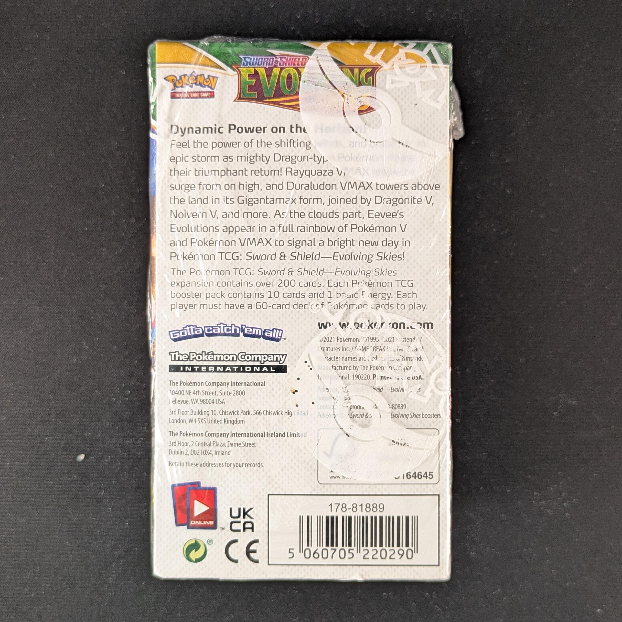PTCG Singles - Evolving Skies Booster Box (18 Boosters) (EVS ) - Evolving Skies - 