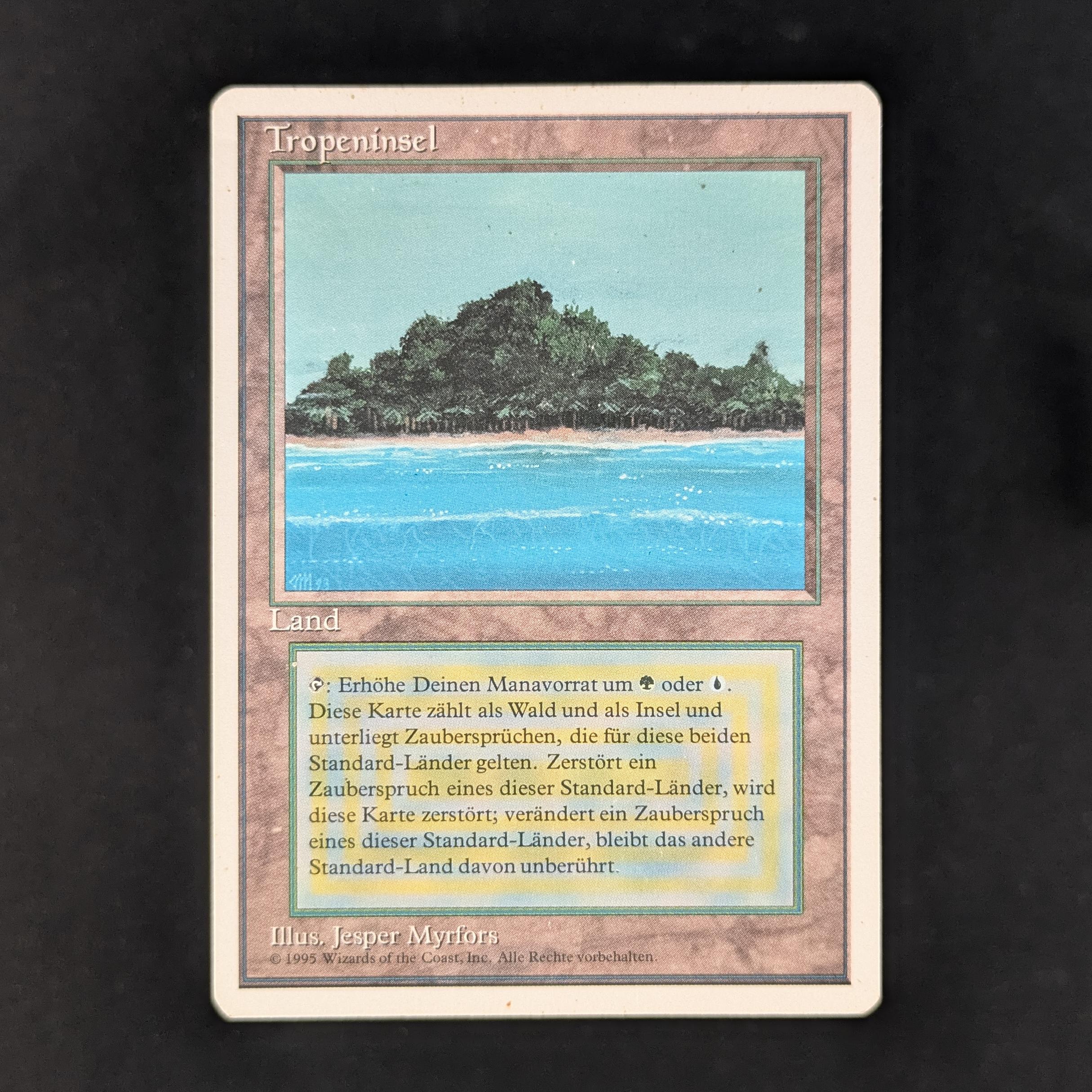 MTG Singles - Tropical Island - Foreign White Bordered - German - GD - BENT - 32278