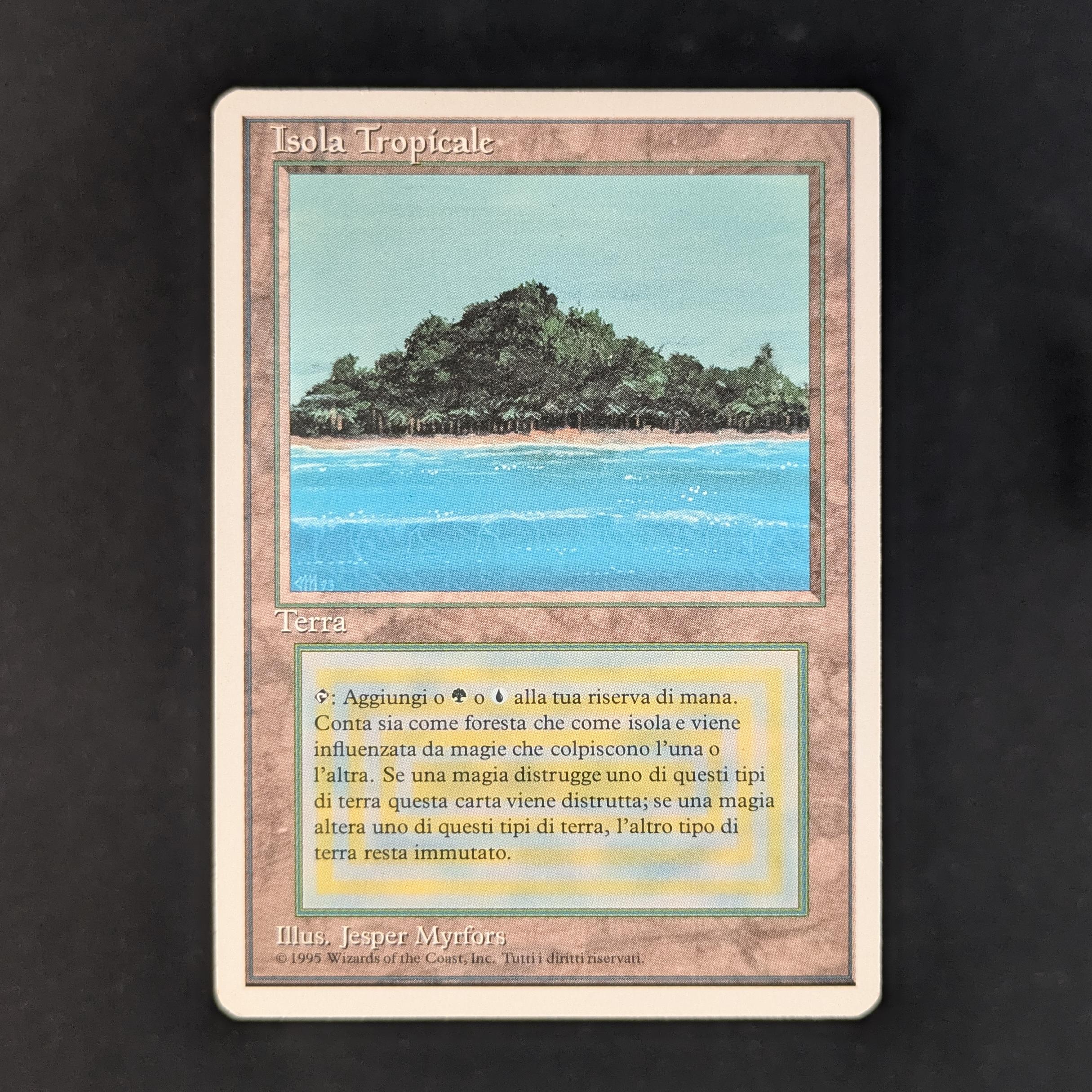 MTG tropical  イタリア語　白枠　1枚 Tropical Island - Foreign White Bordered