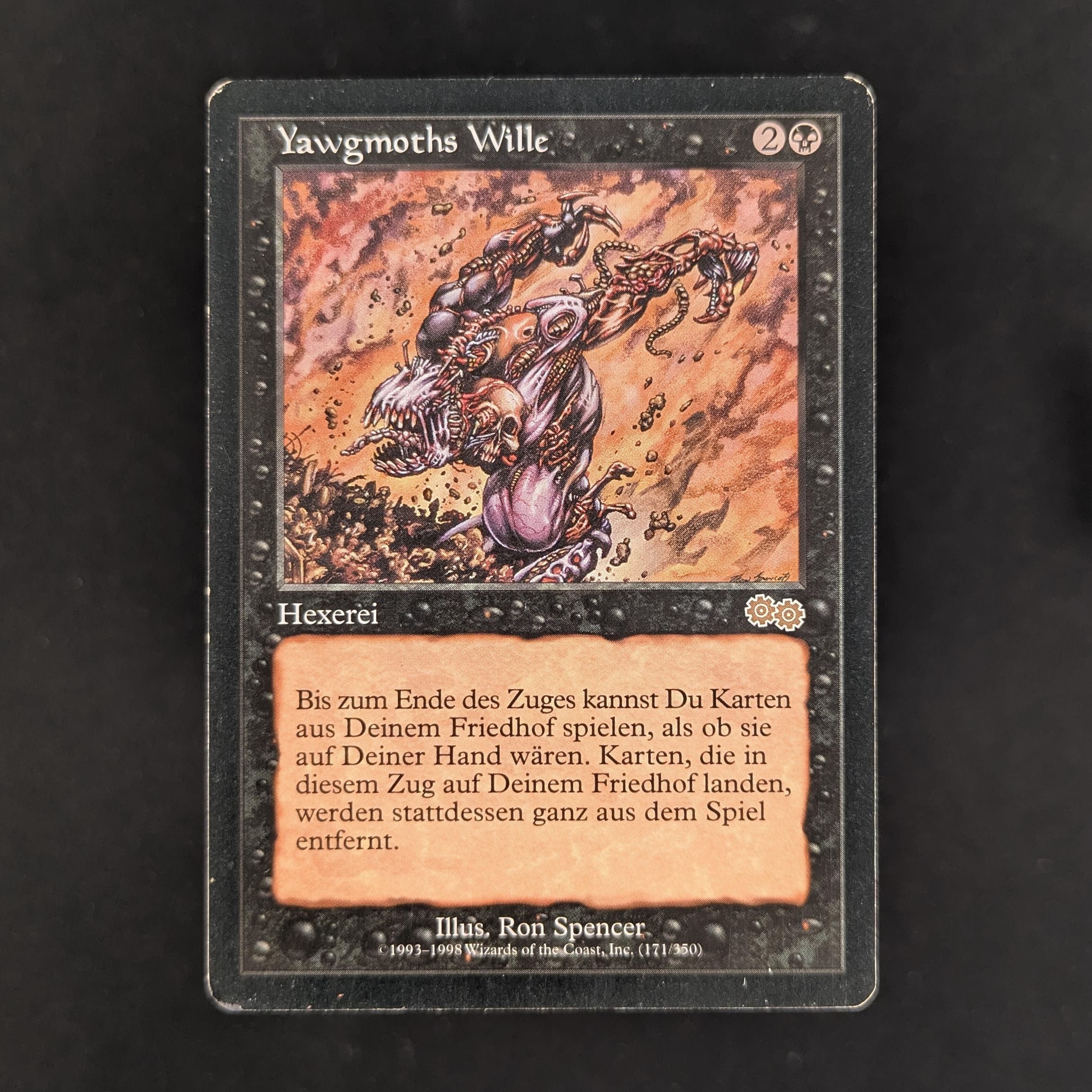 MTG Singles - Yawgmoth's Will - Urza's Saga - German - GD - PRESSURE MARK - 32541
