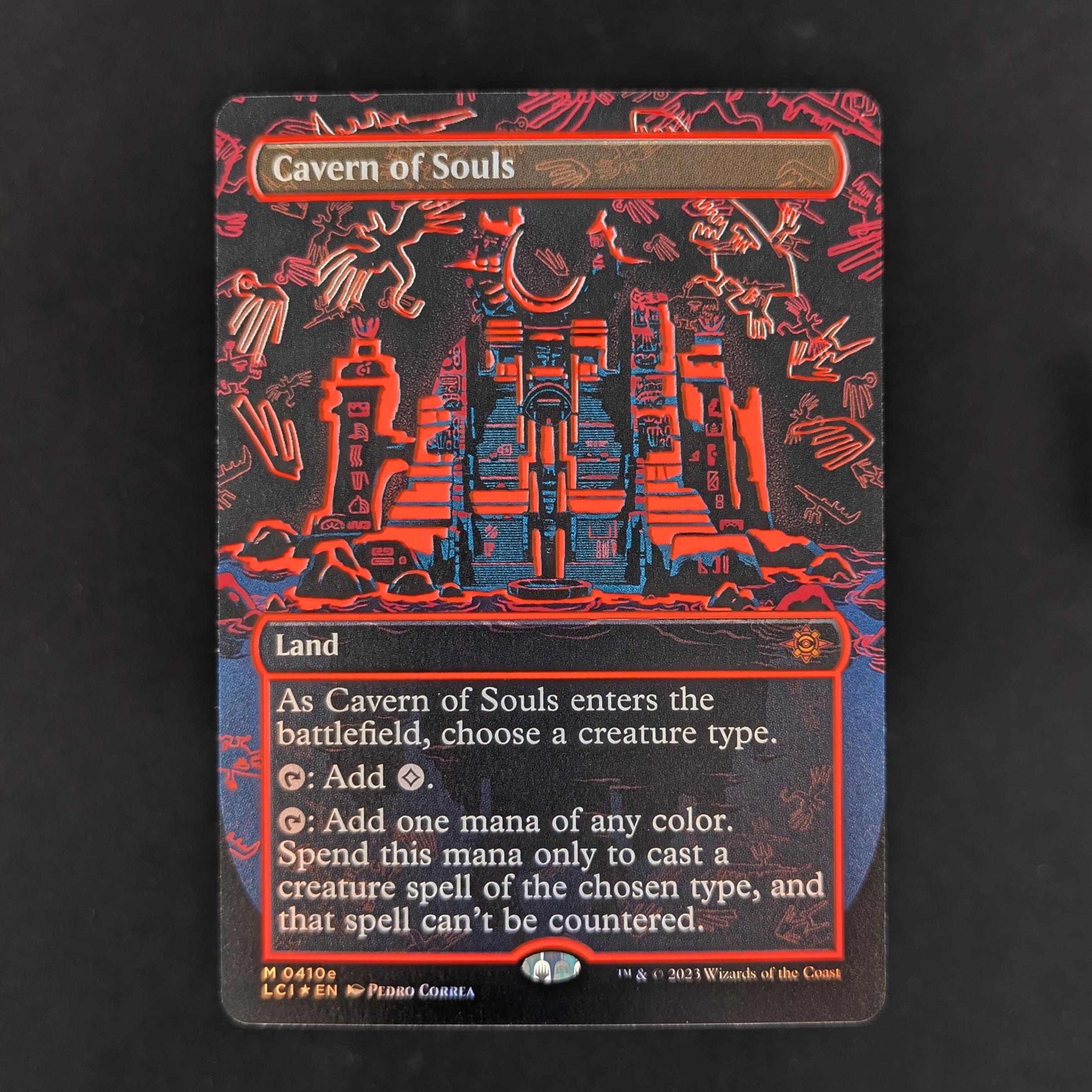MTG Singles - [FOIL] Cavern of Souls (Cosmium Neon Ink) - The Lost Caverns of Ixalan: Extras - NM - 