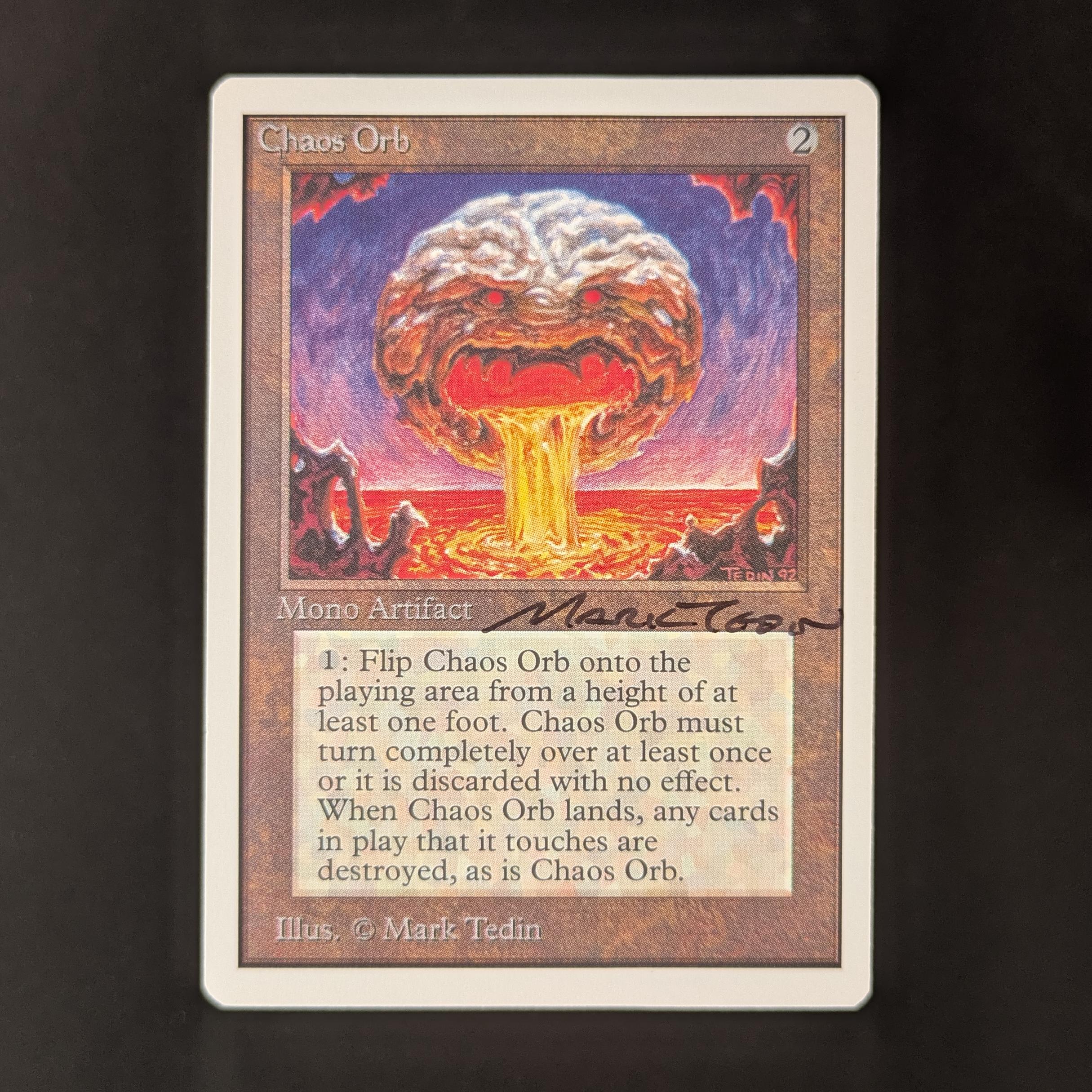 MTG Singles - Chaos Orb - Unlimited - LP - PRESSURE MARK, SIGNED - 32703